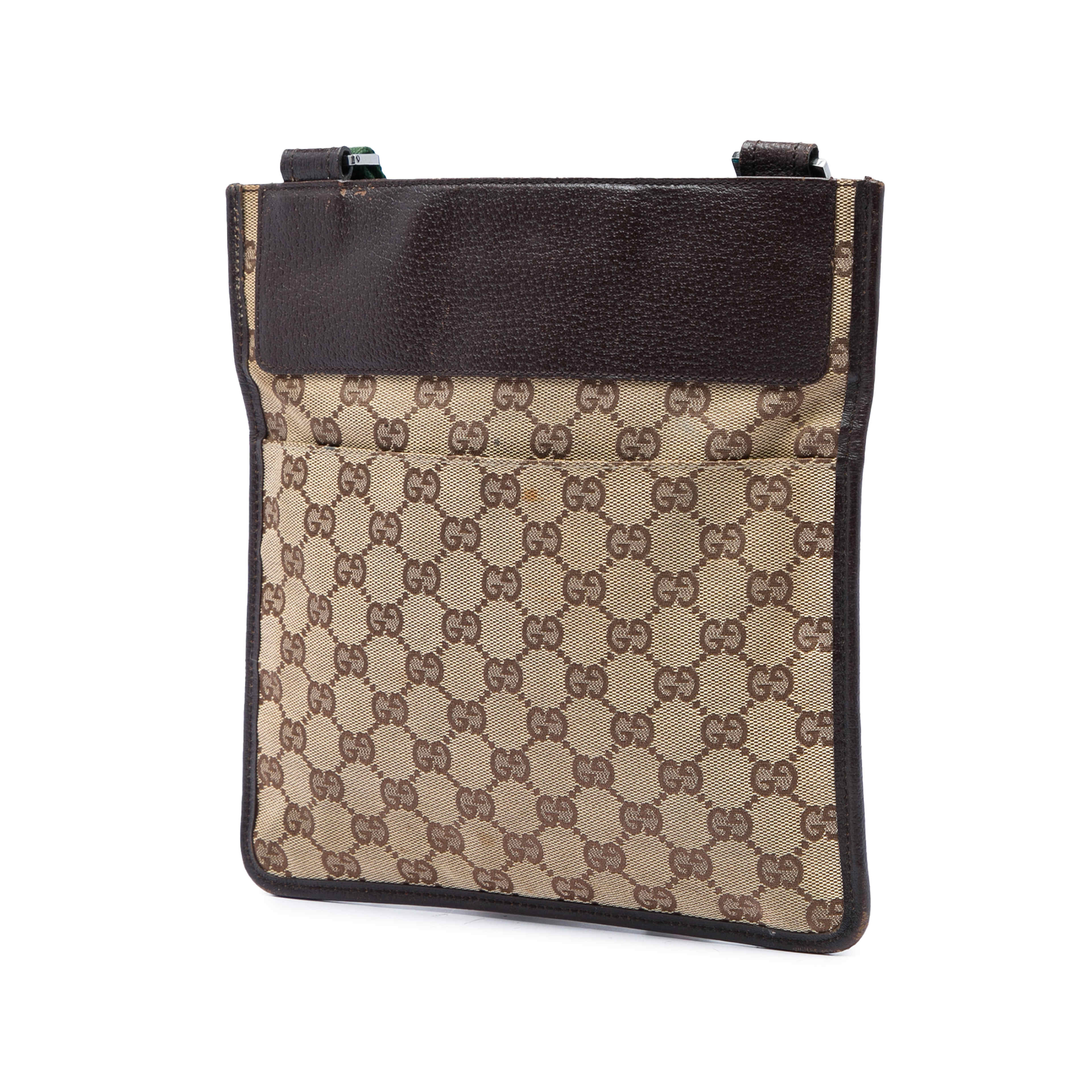 Gucci Gg Canvas Web Crossbody, från Luxclusif, i färgen beige. Klicka för att öppna bilden i stort format
