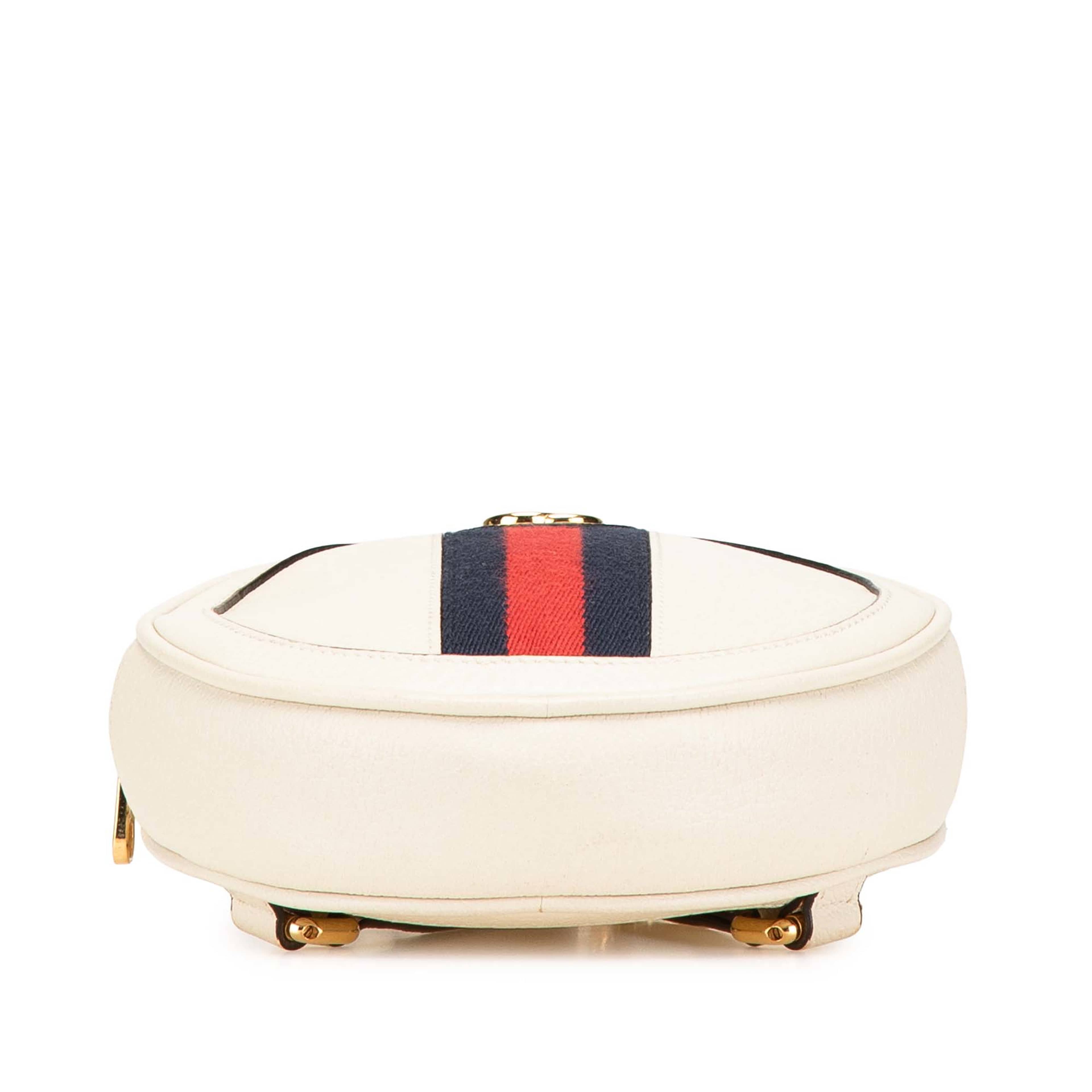 Gucci Mini Leather Round Ophidia Backpack