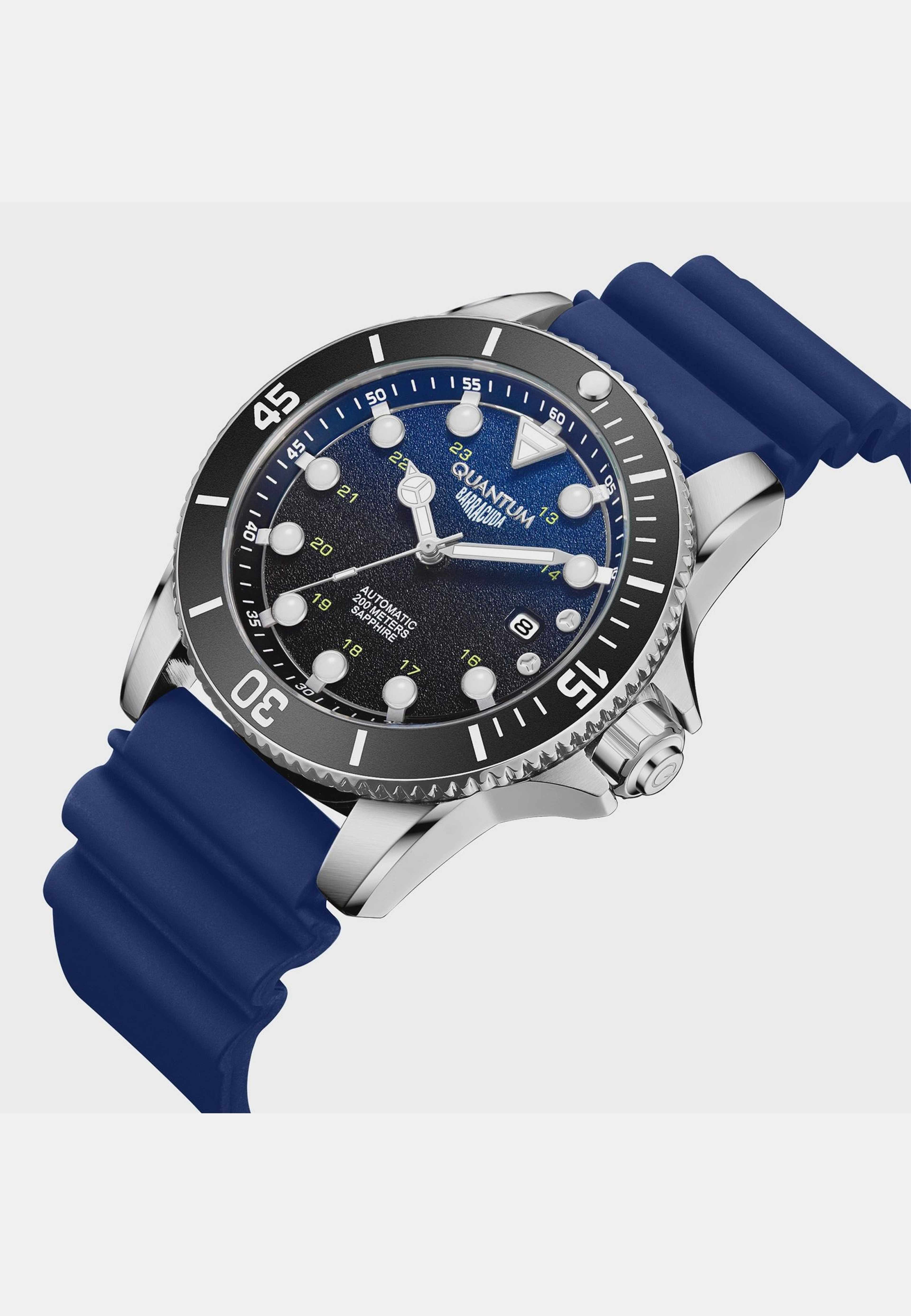 Quantum Automatic Herr Blå/stål, Silikonband - Bar1115.399, från Quantum, i färgen 1. Klicka för att öppna bilden i stort format