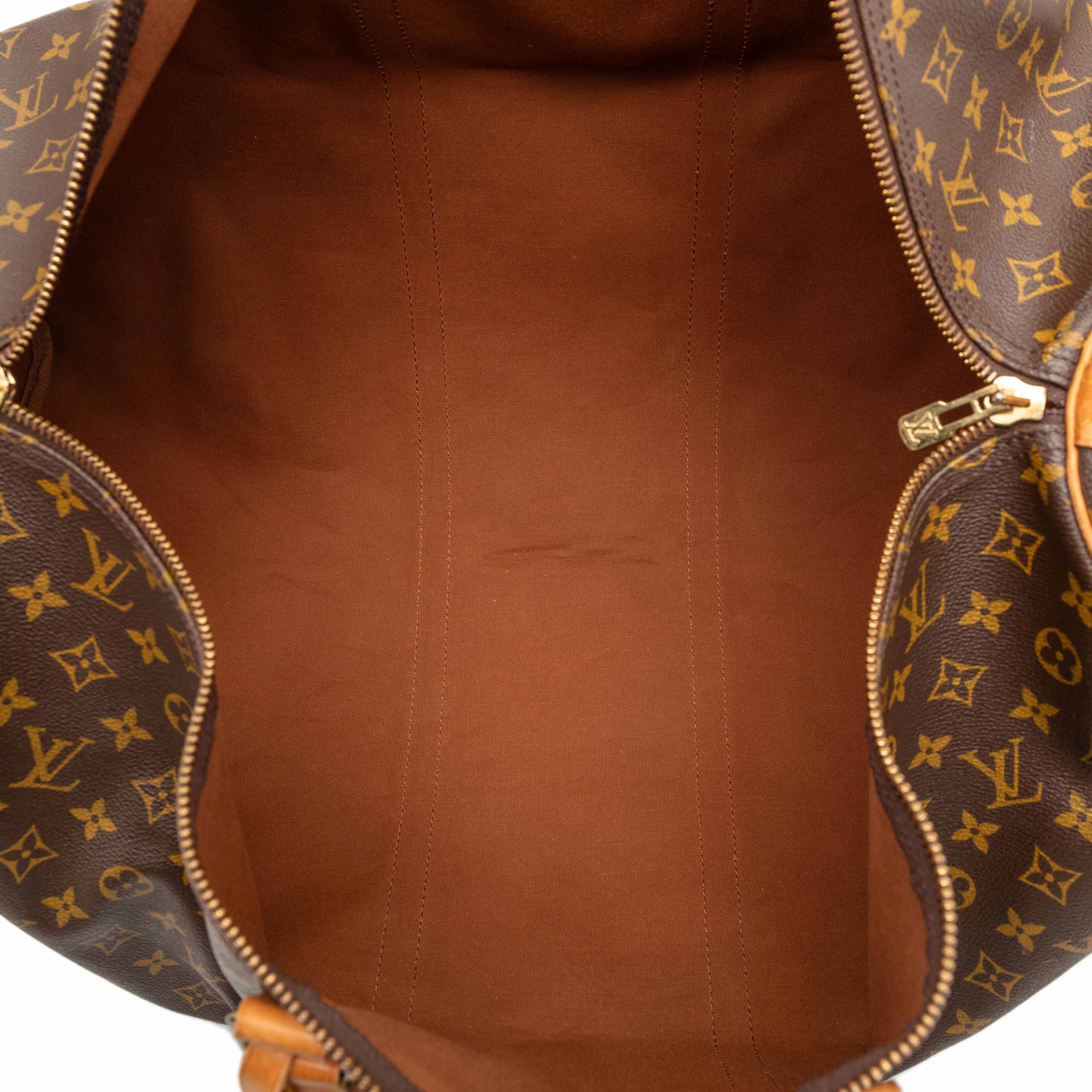 Louis Vuitton Monogram Keepall 60, från Luxclusif, i färgen brown. Klicka för att öppna bilden i stort format
