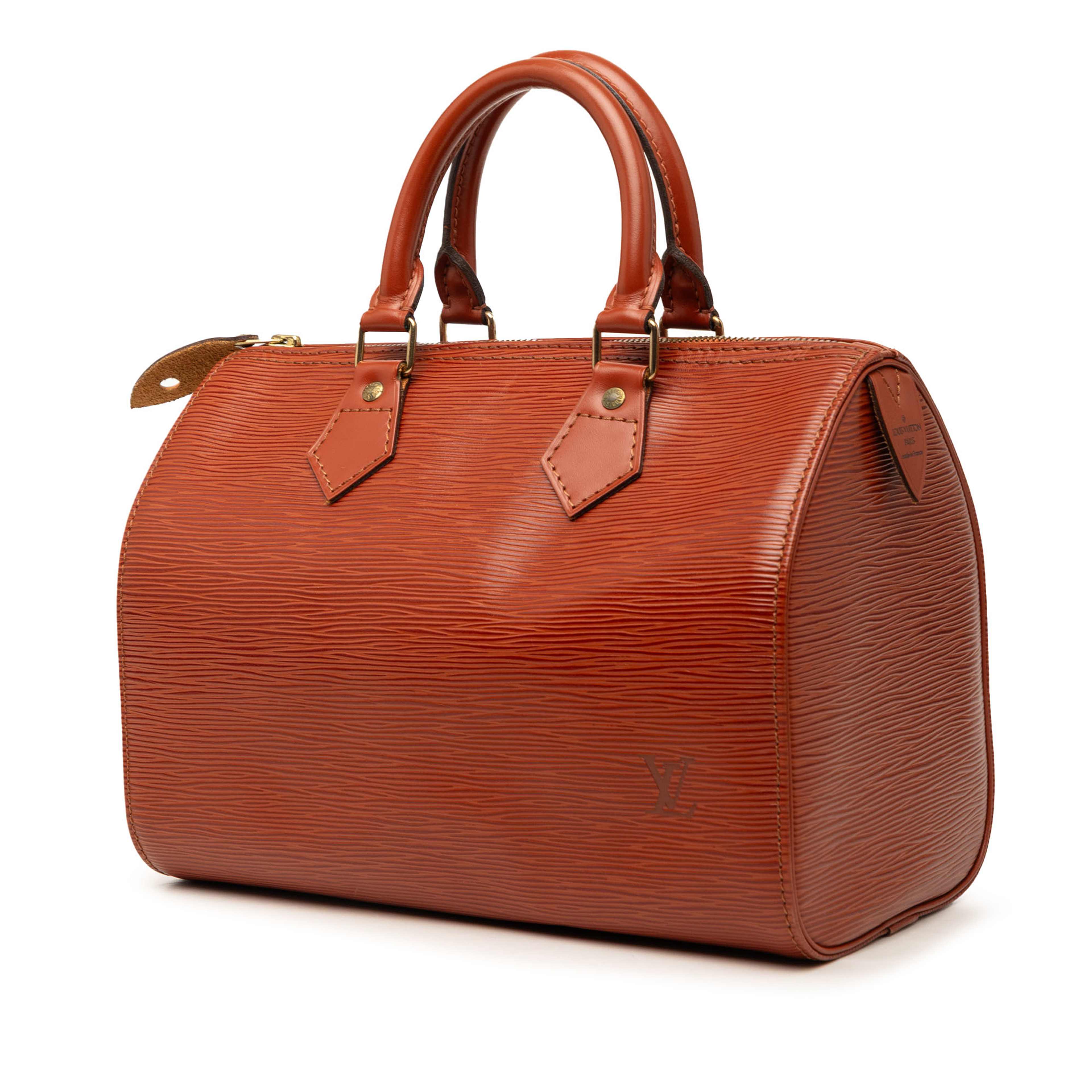 Louis Vuitton Epi Speedy 25, från Luxclusif, i färgen brown. Klicka för att öppna bilden i stort format