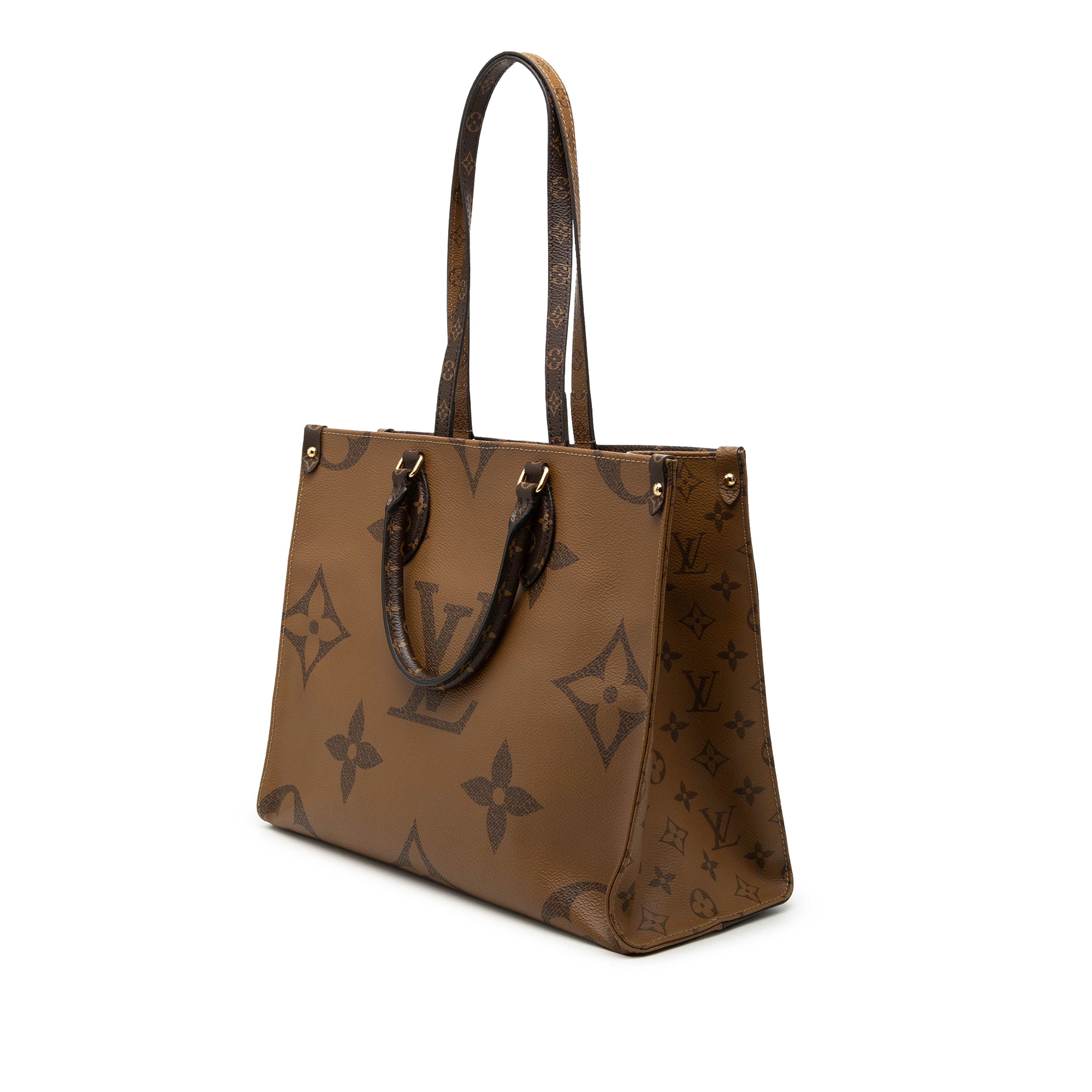 Louis Vuitton Monogram Reverse Giant Onthego Mm, från Luxclusif, i färgen brown. Klicka för att öppna bilden i stort format