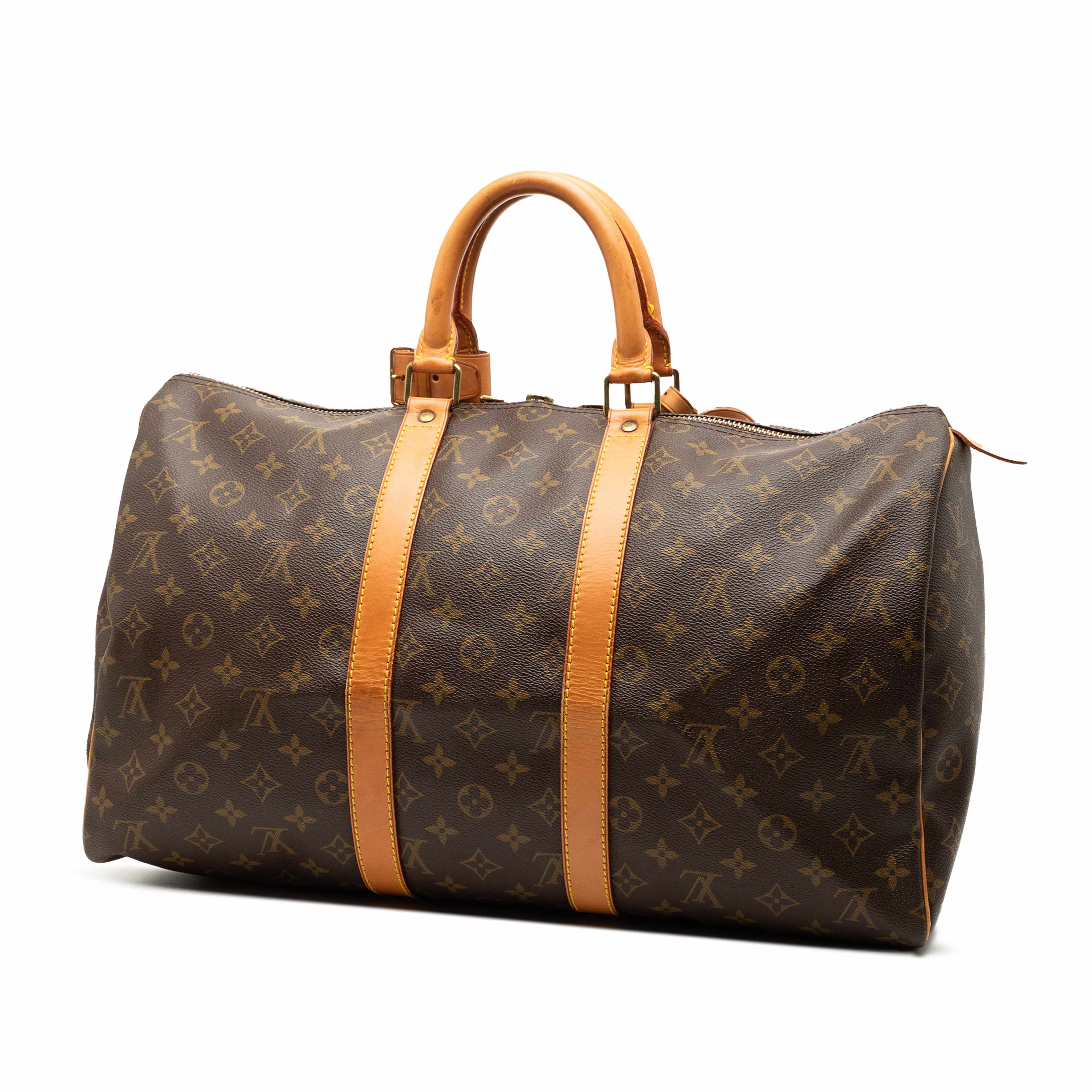 Louis Vuitton Monogram Keepall 45, från Luxclusif, i färgen brun. Klicka för att öppna bilden i stort format