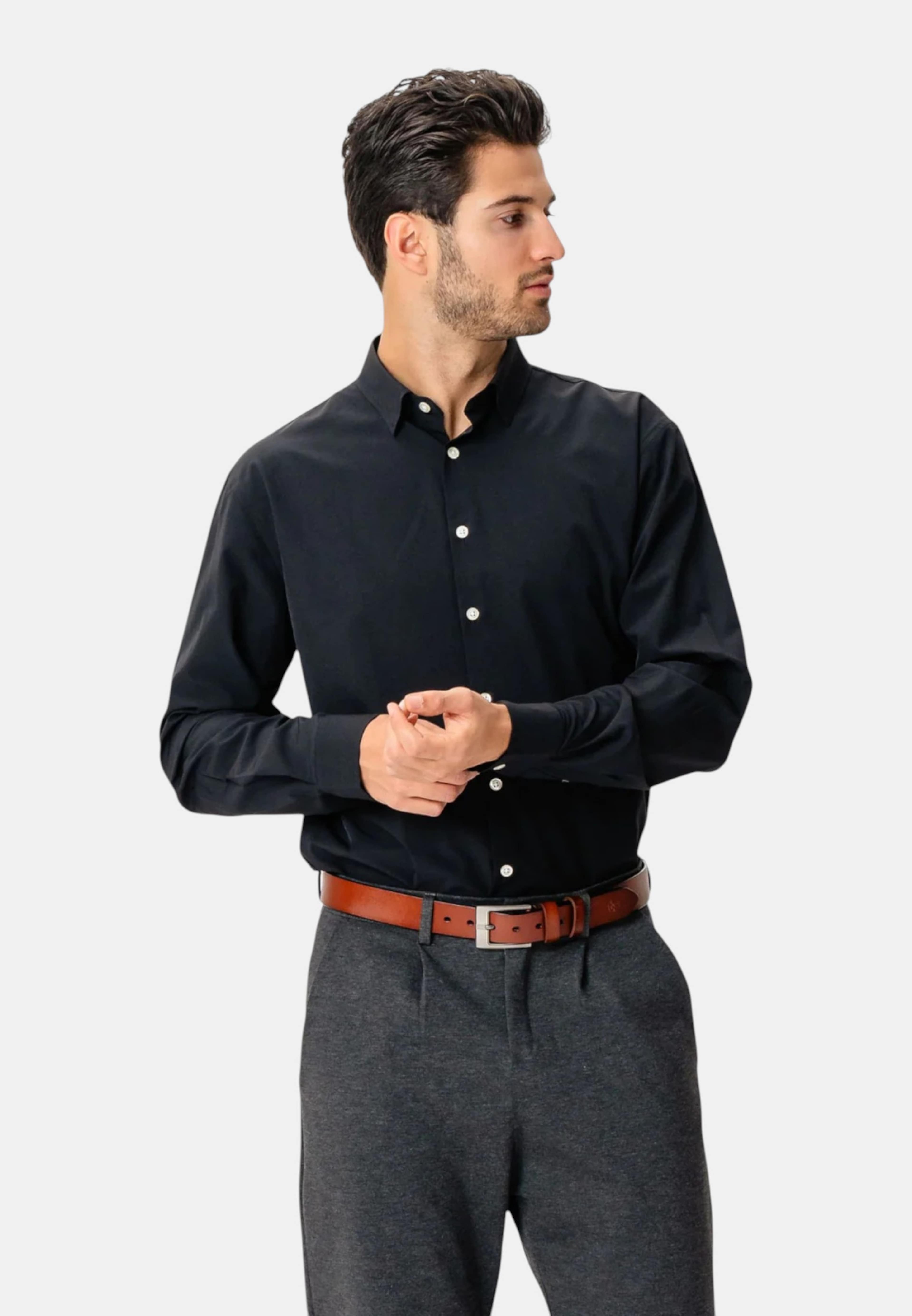 Original Premium Performance-skjortan, från TeeShoppen, i färgen mörk marinblå. Klicka för att öppna bilden i stort format