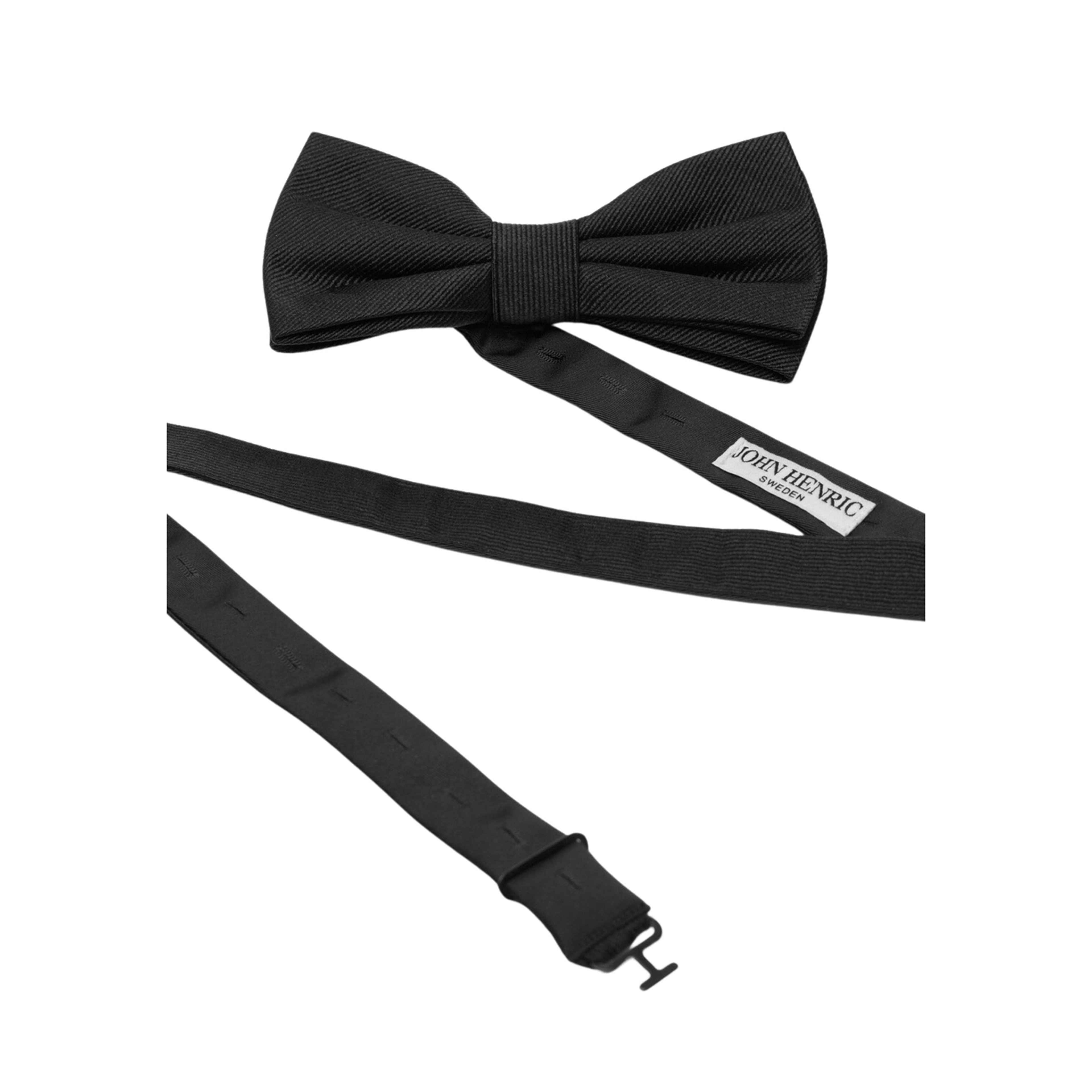Silk Woven Rib Plain Pre Tied Bow Tie
