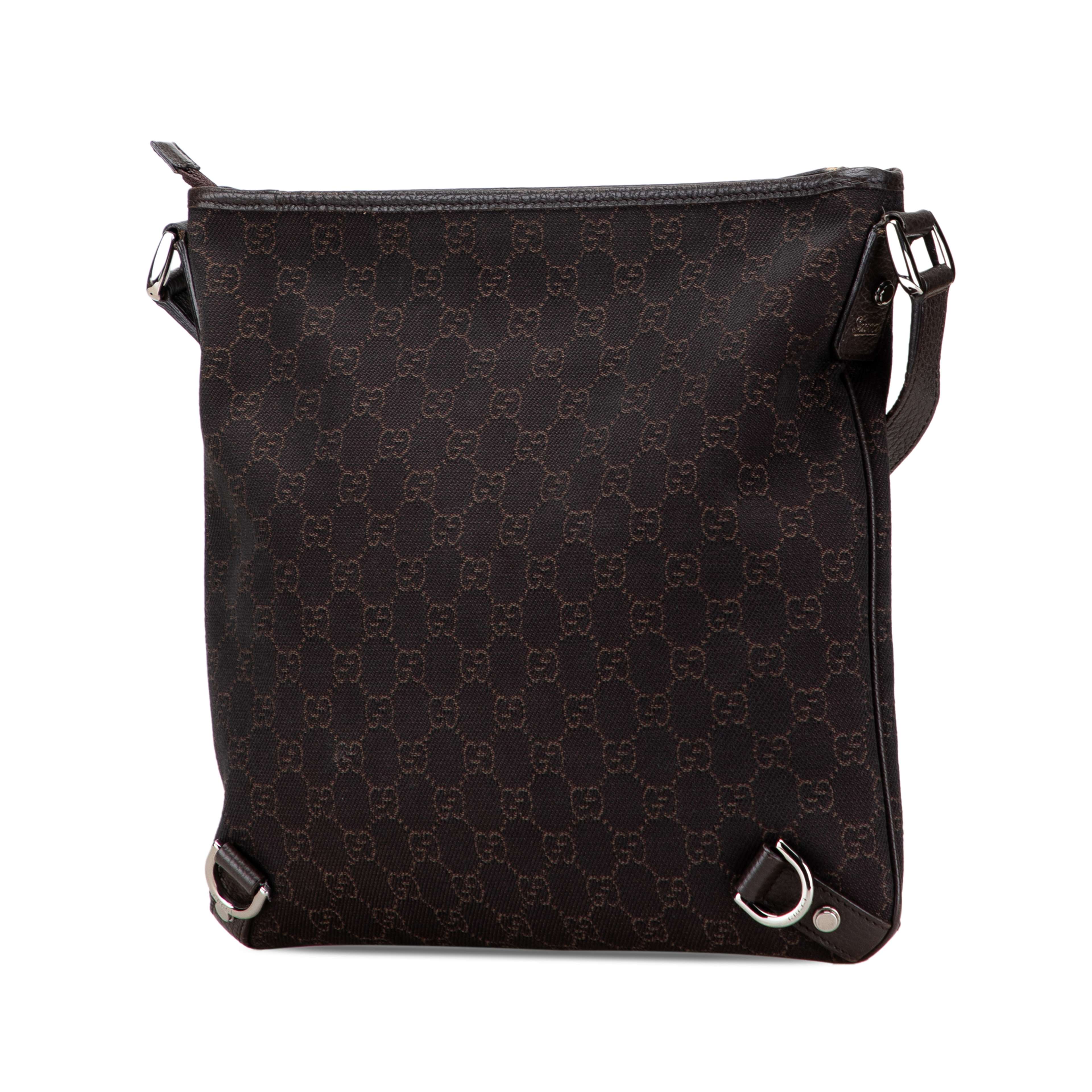 Gucci Gg Denim Abbey D Ring Crossbody, från Luxclusif, i färgen dark brown. Klicka för att öppna bilden i stort format