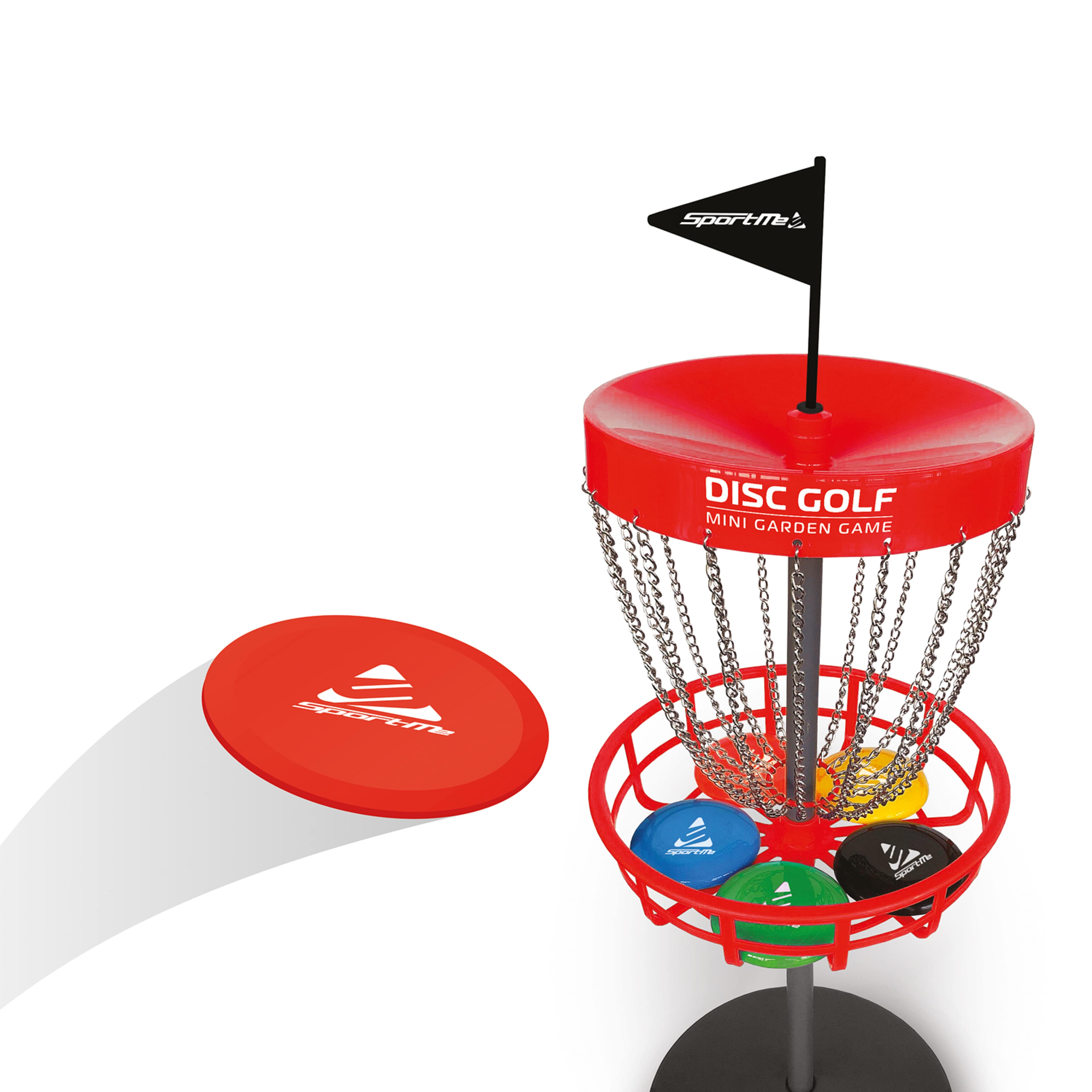 Discgolf Set Med Korg, från Sportme, i färgen röd. Klicka för att öppna bilden i stort format
