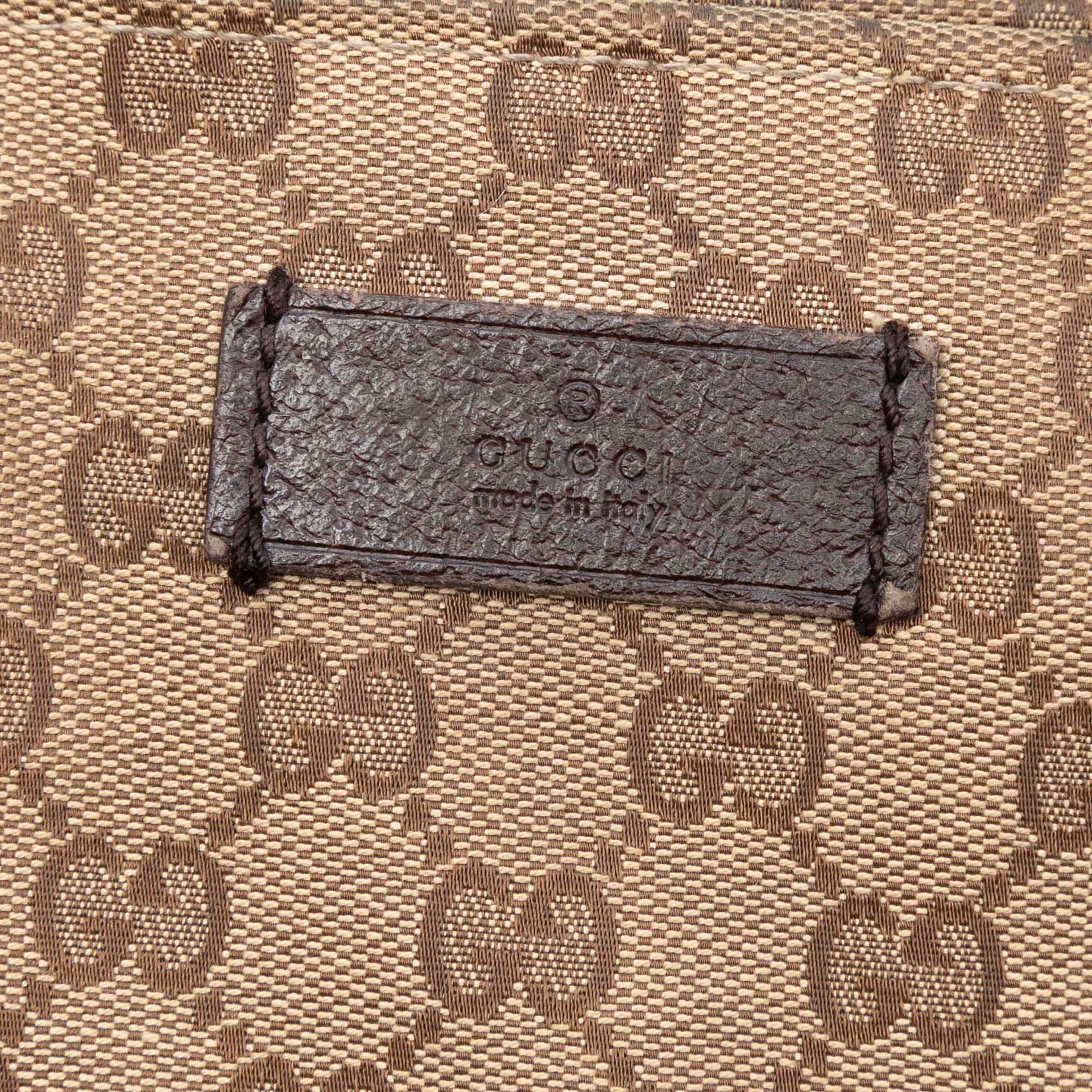 Gucci Gg Canvas Web Tote, från Luxclusif, i färgen beige. Klicka för att öppna bilden i stort format