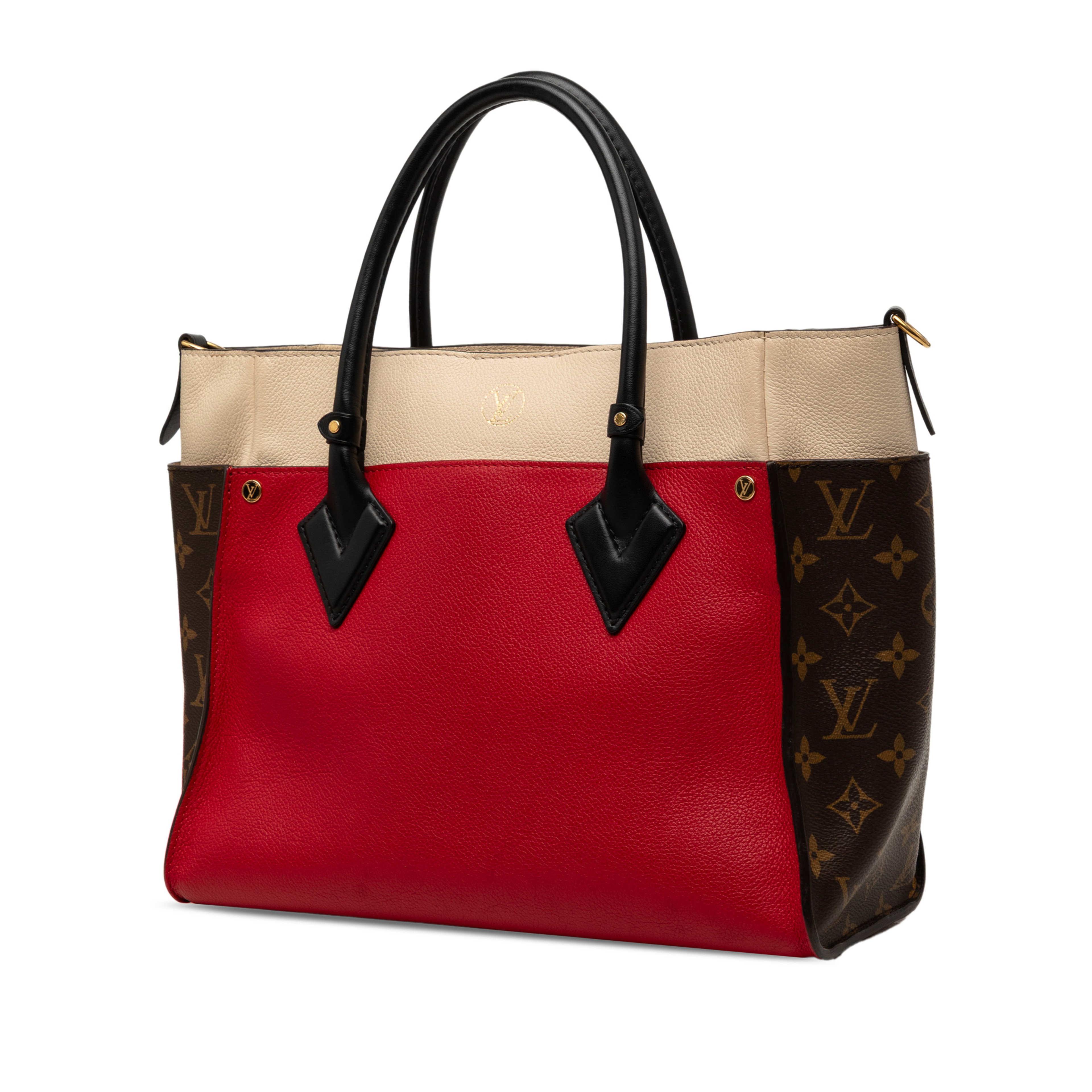 Louis Vuitton Monogram On My Side Mm, från Luxclusif, i färgen röd. Klicka för att öppna bilden i stort format