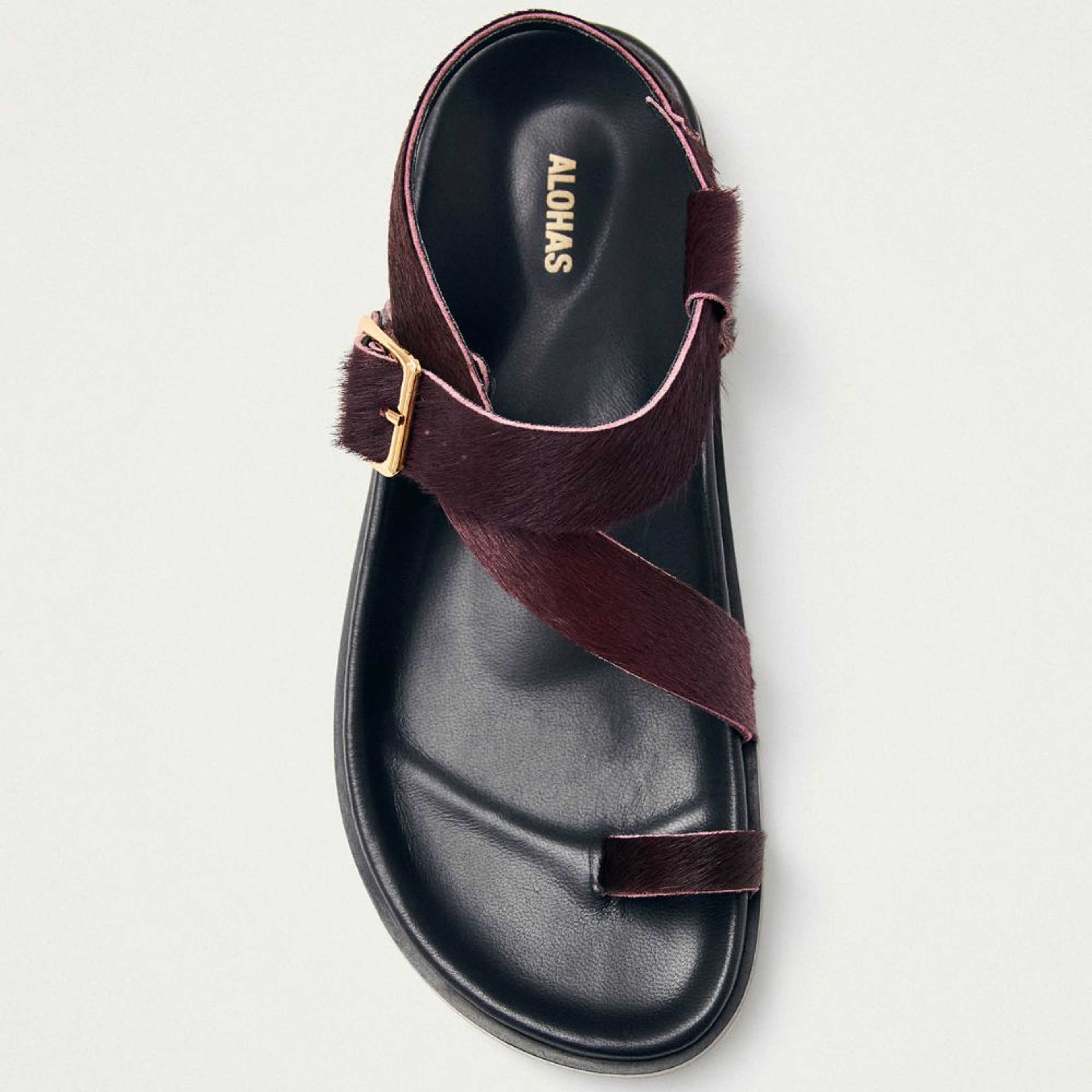 Siren Soft Burgundy Leather Sandals