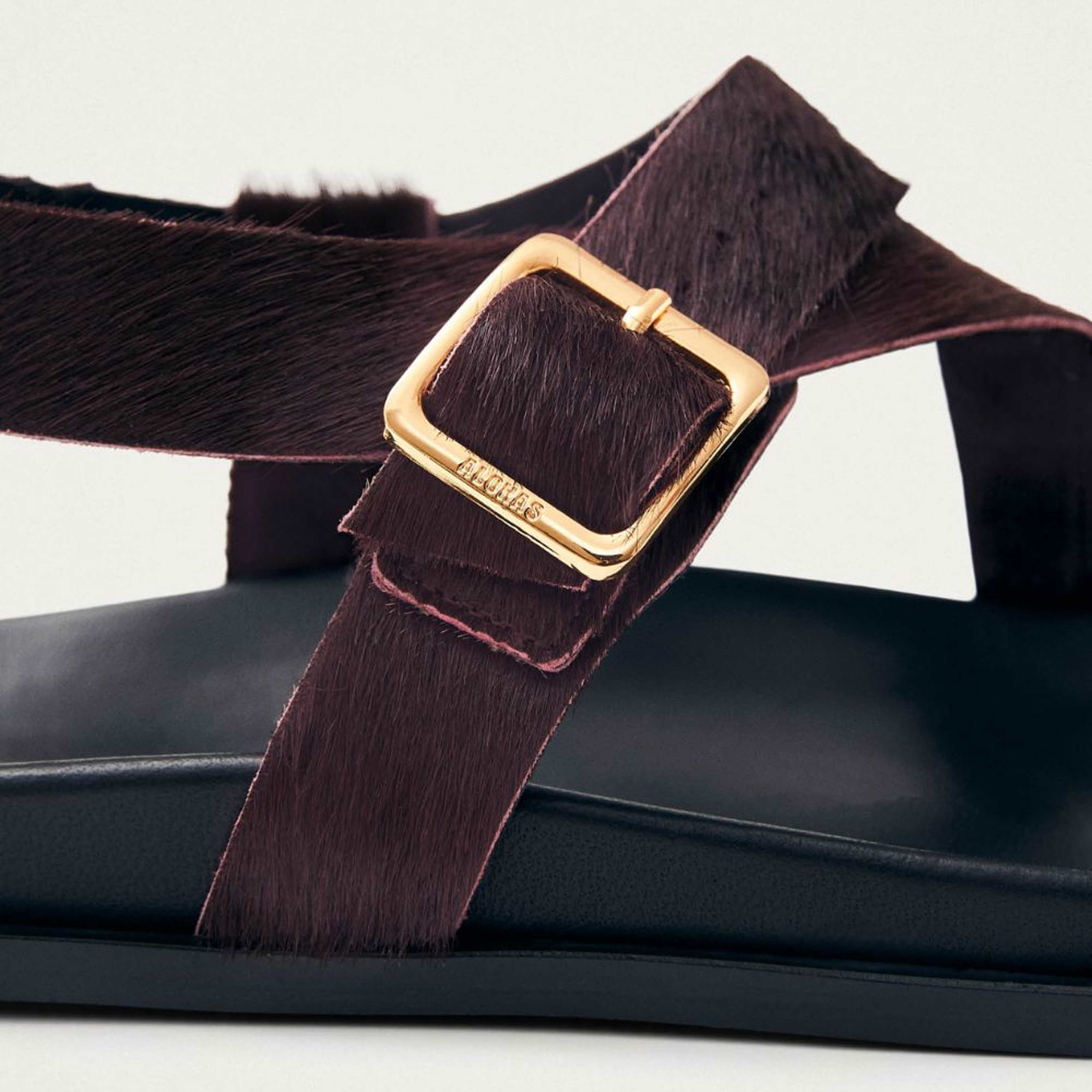 Siren Soft Burgundy Leather Sandals
