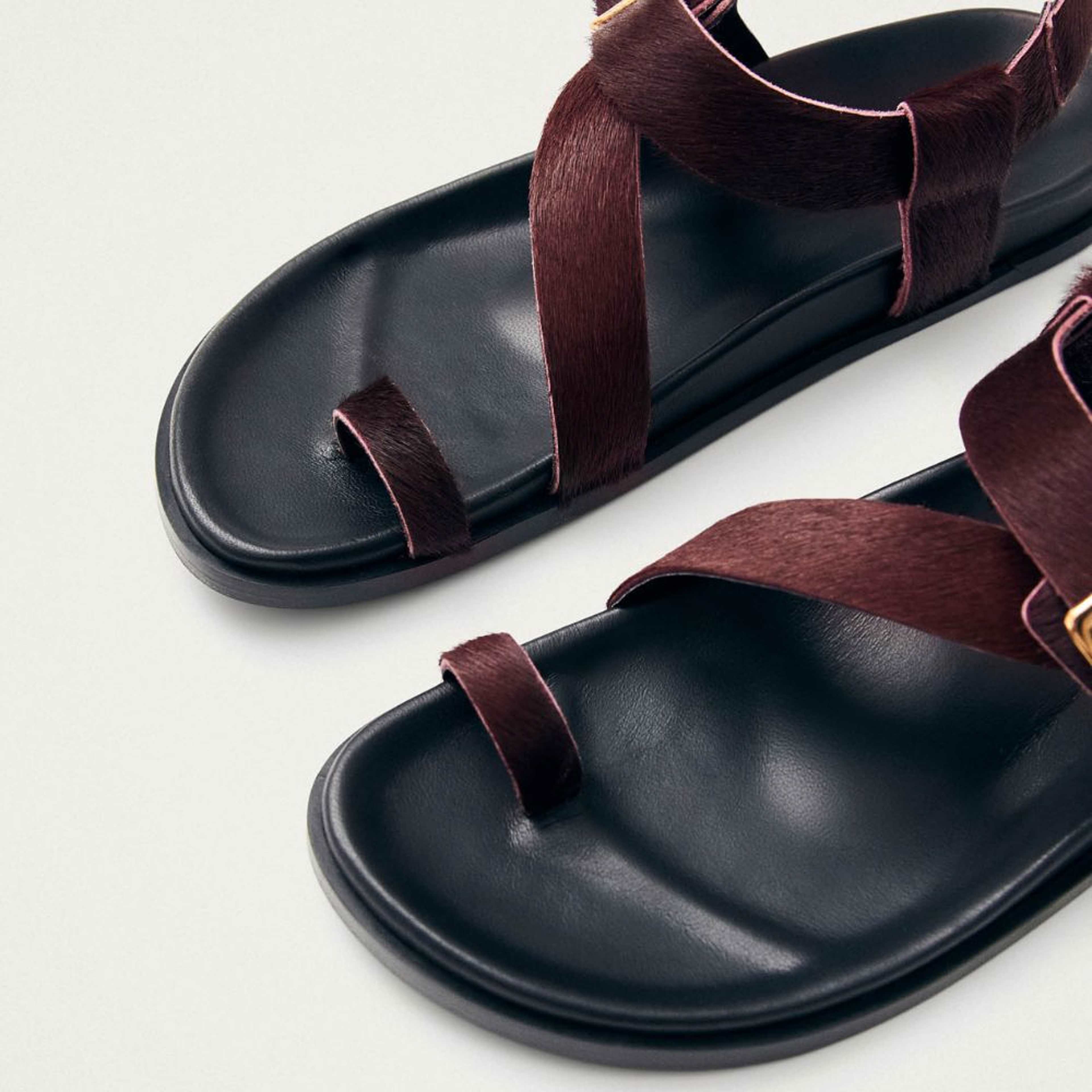Siren Soft Burgundy Leather Sandals
