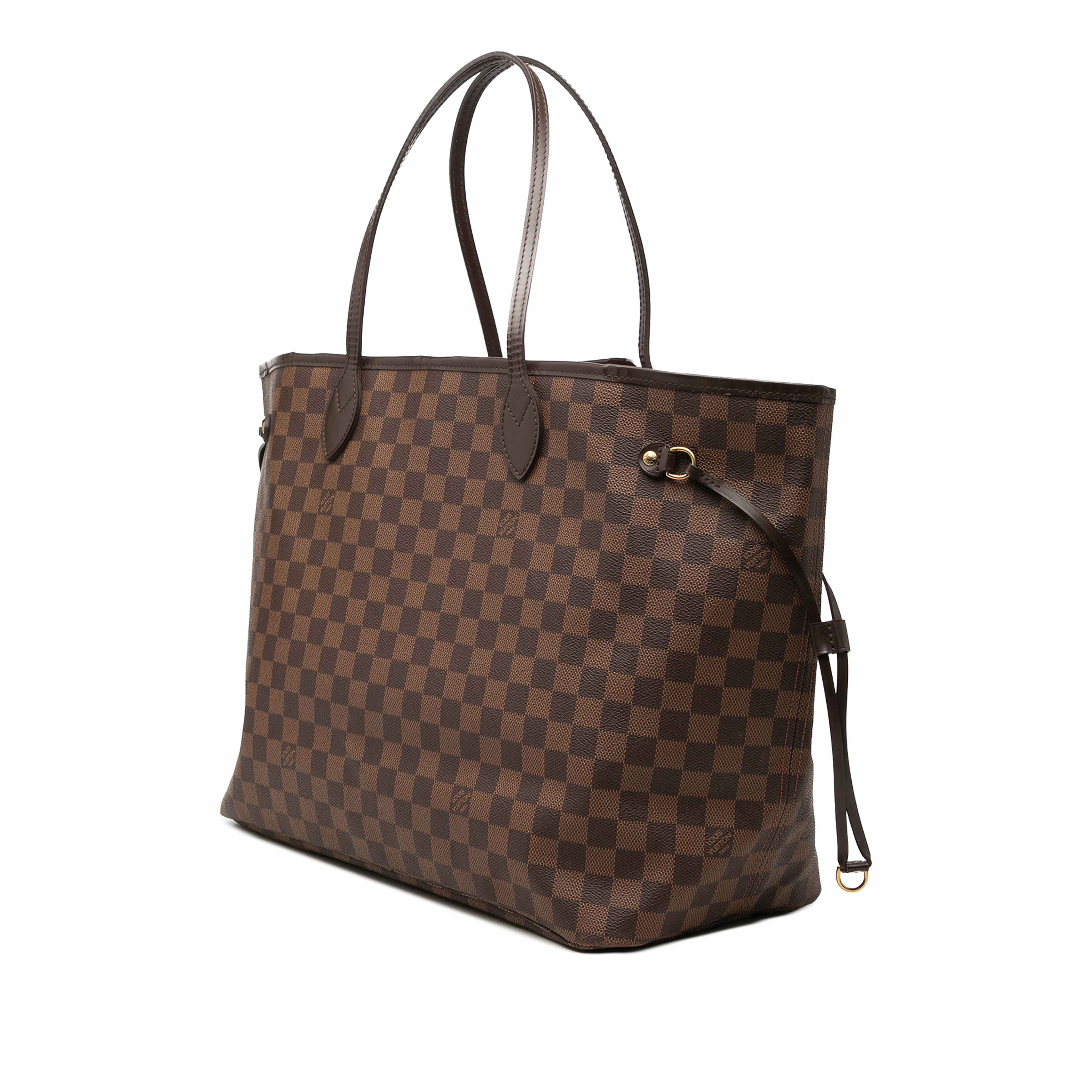 Louis Vuitton Damier Ebene Neverfull Gm, från Luxclusif, i färgen brun. Klicka för att öppna bilden i stort format