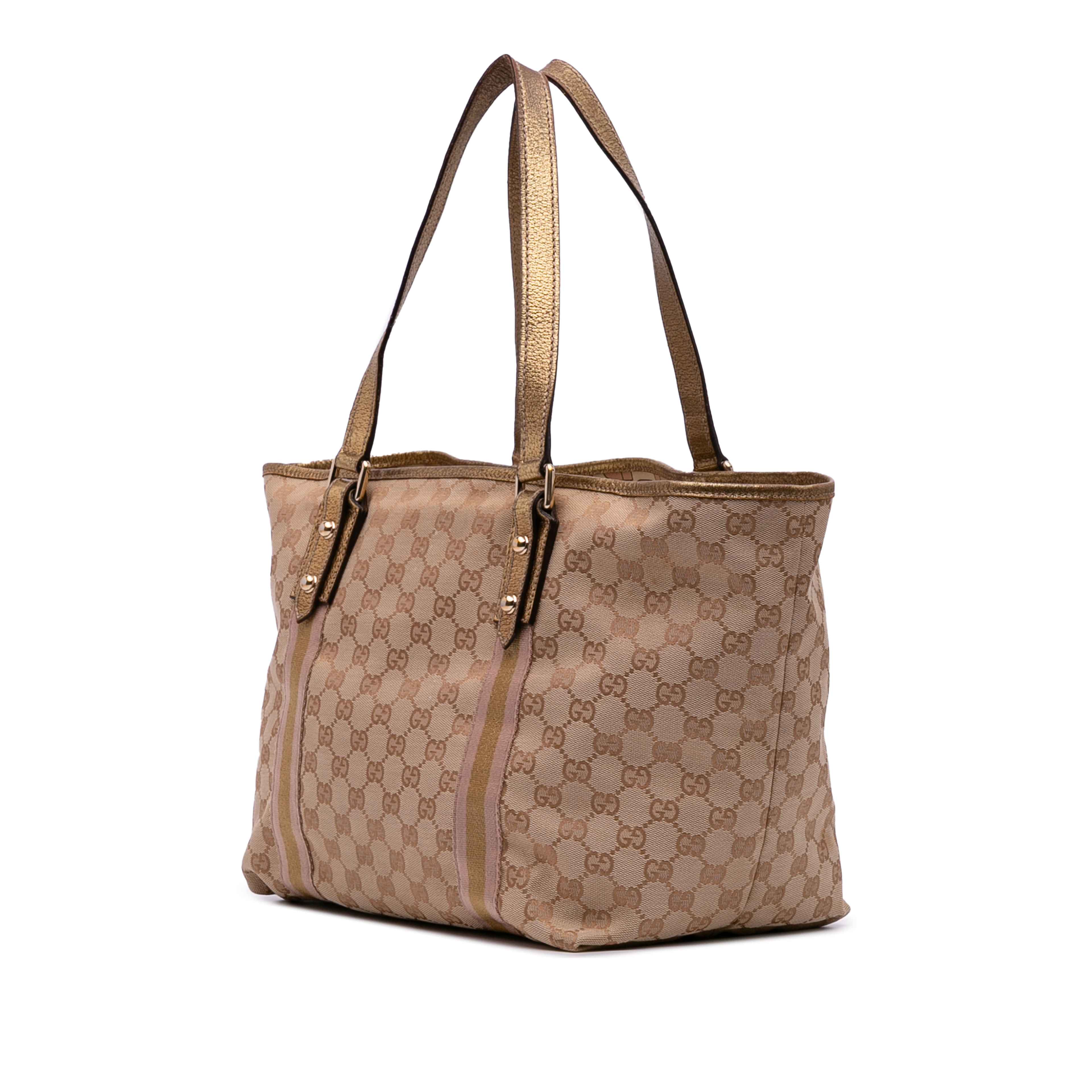 Gucci Gg Canvas Jolicoeur Tote, från Luxclusif, i färgen beige. Klicka för att öppna bilden i stort format