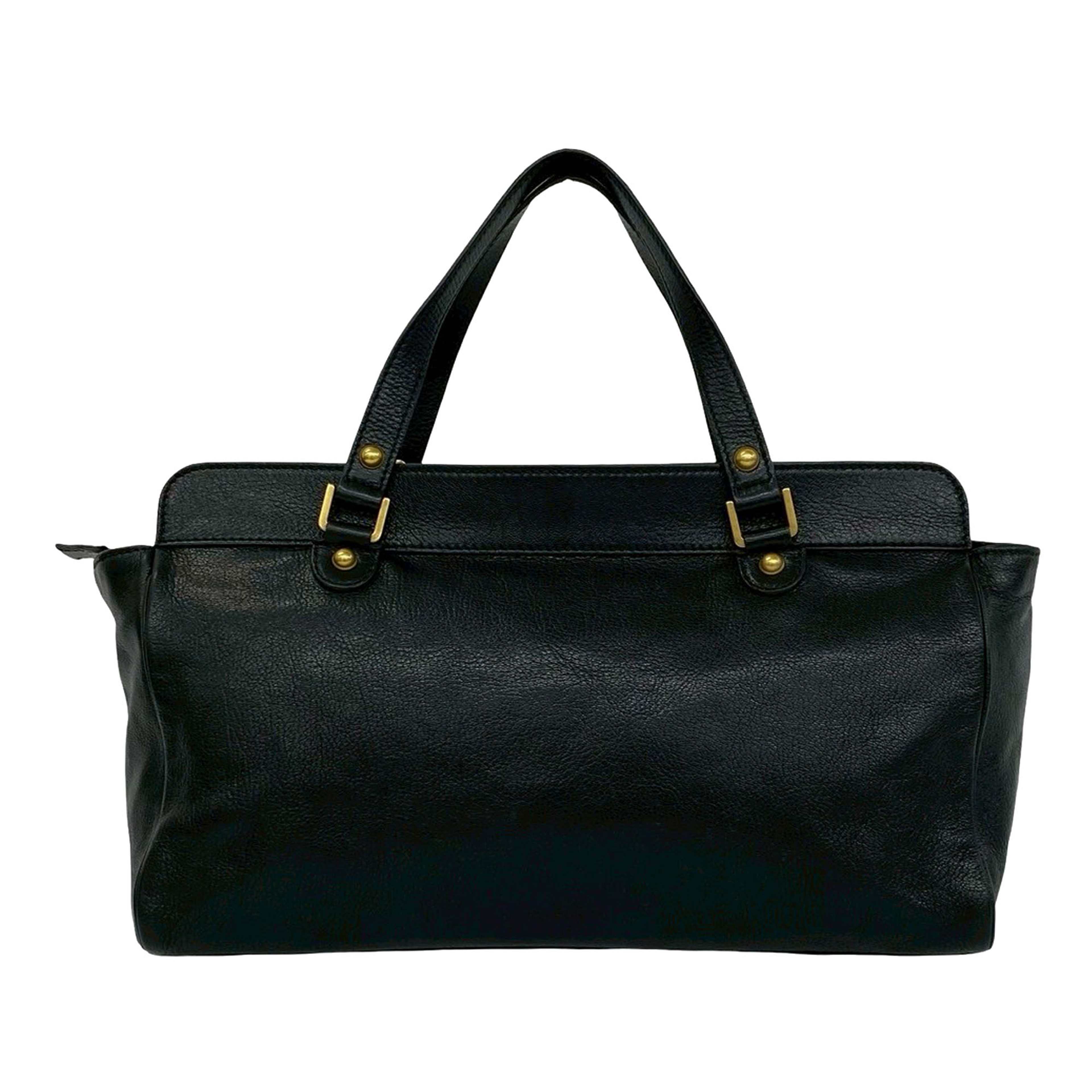 Gucci Studded Leather Interlocking G Blondie Tote, från Luxclusif, i färgen svart. Klicka för att öppna bilden i stort format