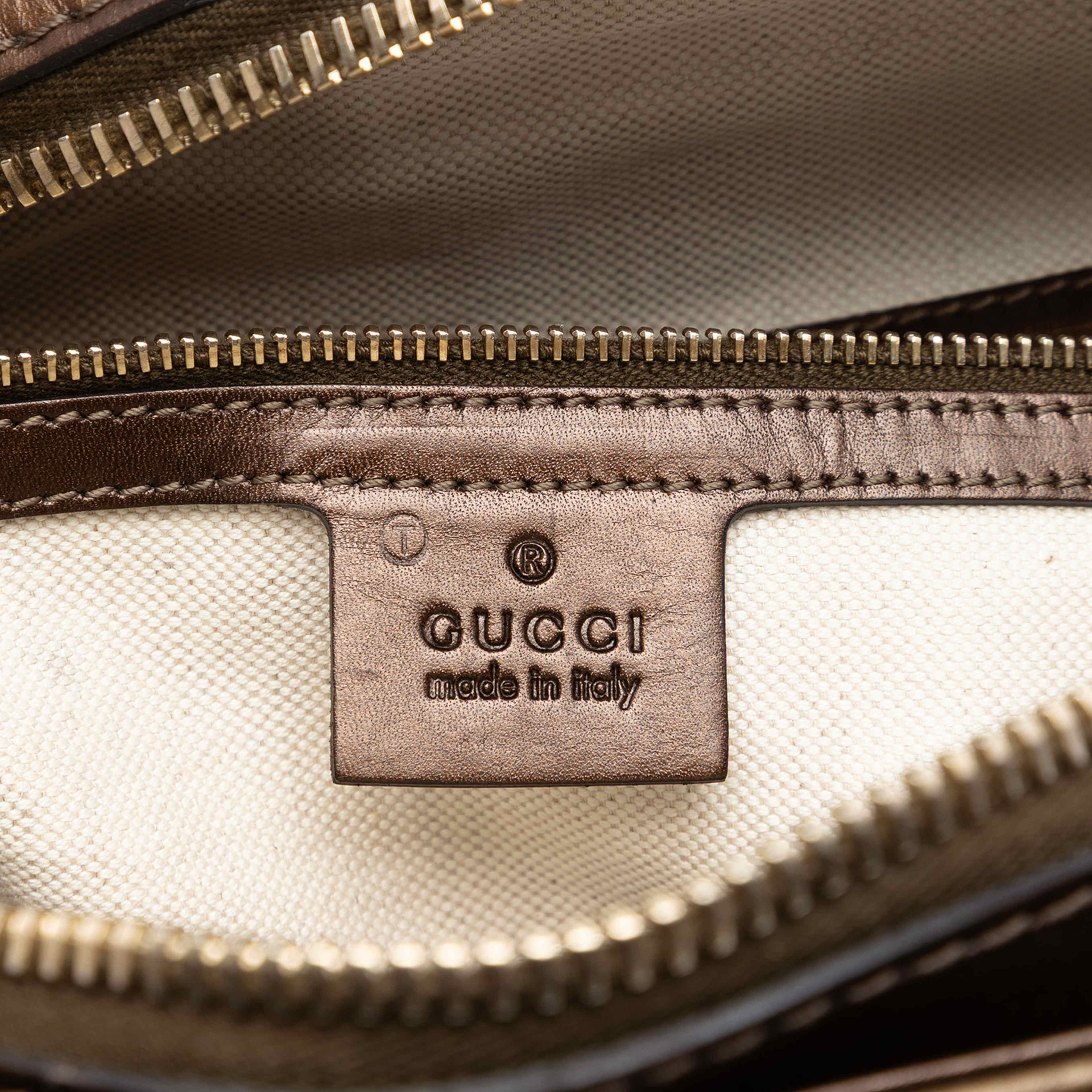 Gucci Gg Lurex Heart Bit Satchel, från Luxclusif, i färgen beige. Klicka för att öppna bilden i stort format