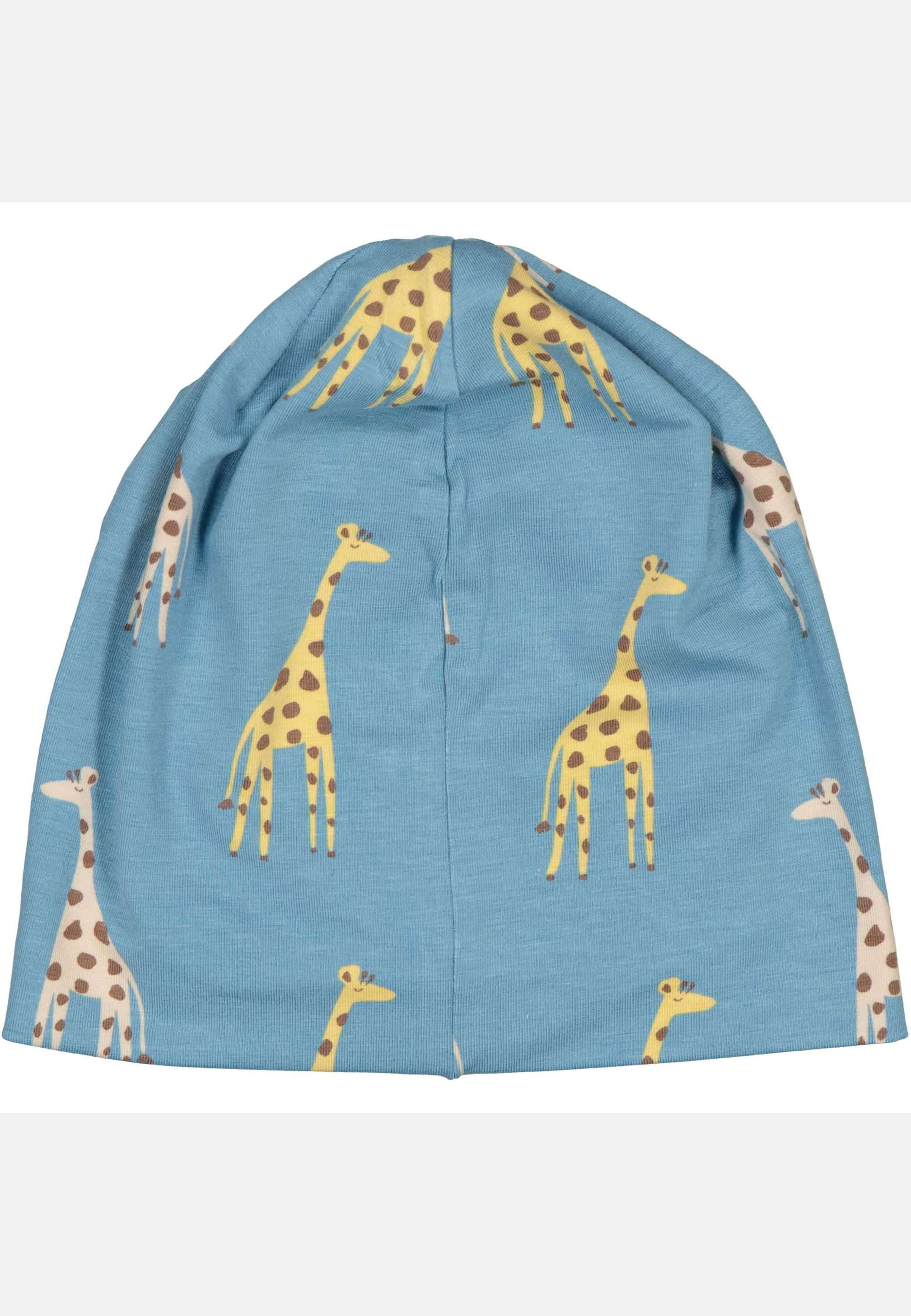 Mössa Fleecefodrad Bambu, från Geggamoja, i färgen blue giraffe. Klicka för att öppna bilden i stort format