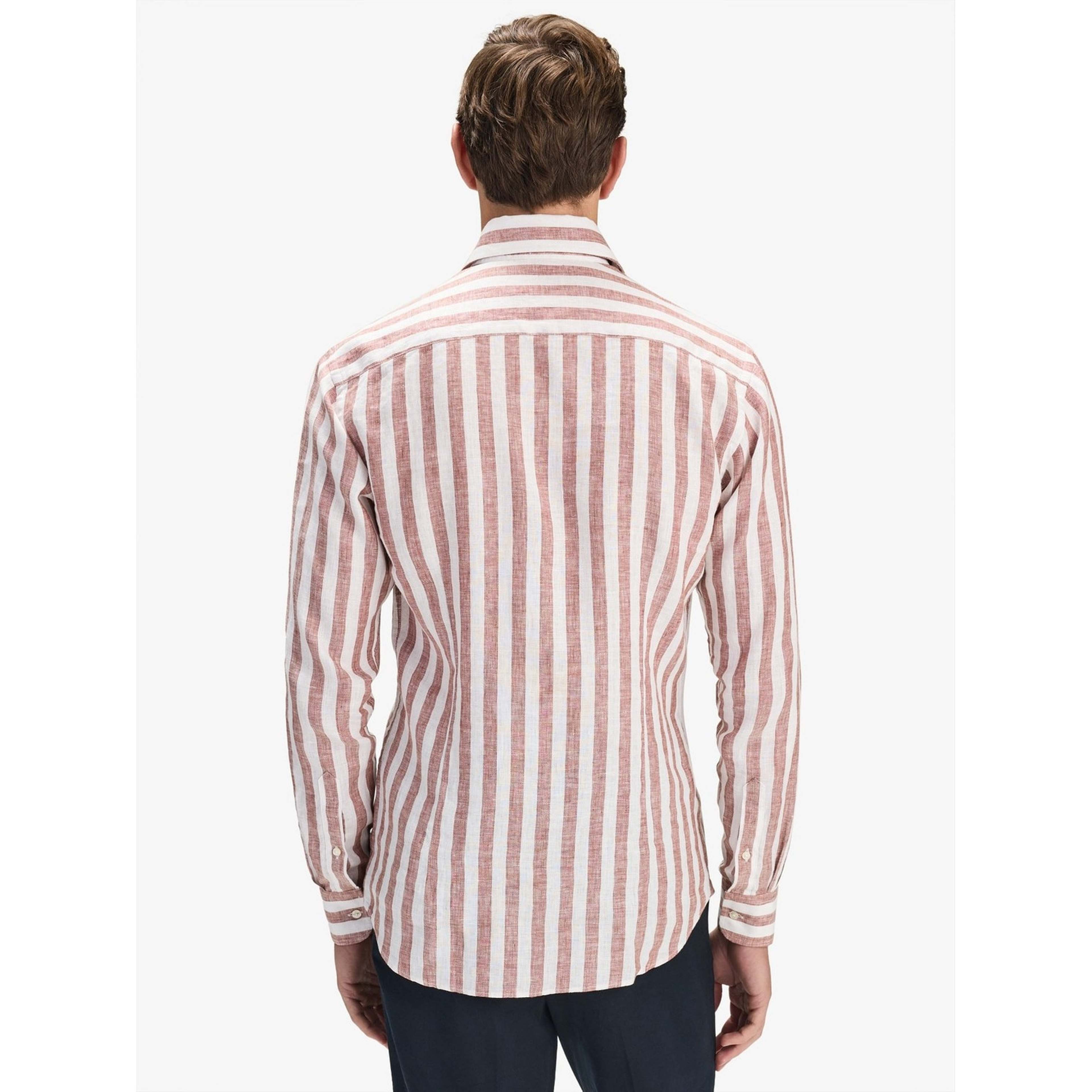 Linen Block Striped Smart Shirt (orion)