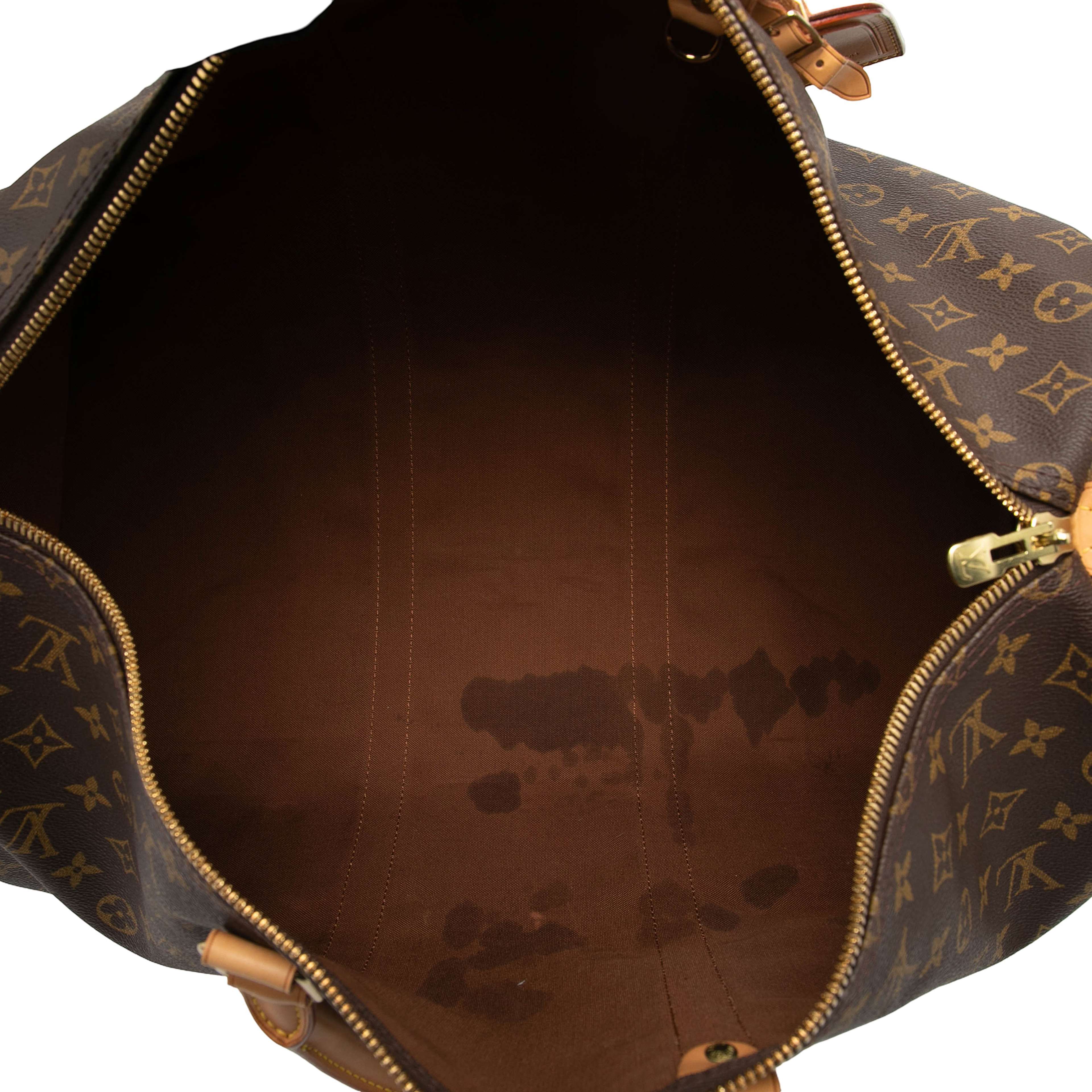 Louis Vuitton Monogram Keepall 50, från Luxclusif, i färgen brown. Klicka för att öppna bilden i stort format