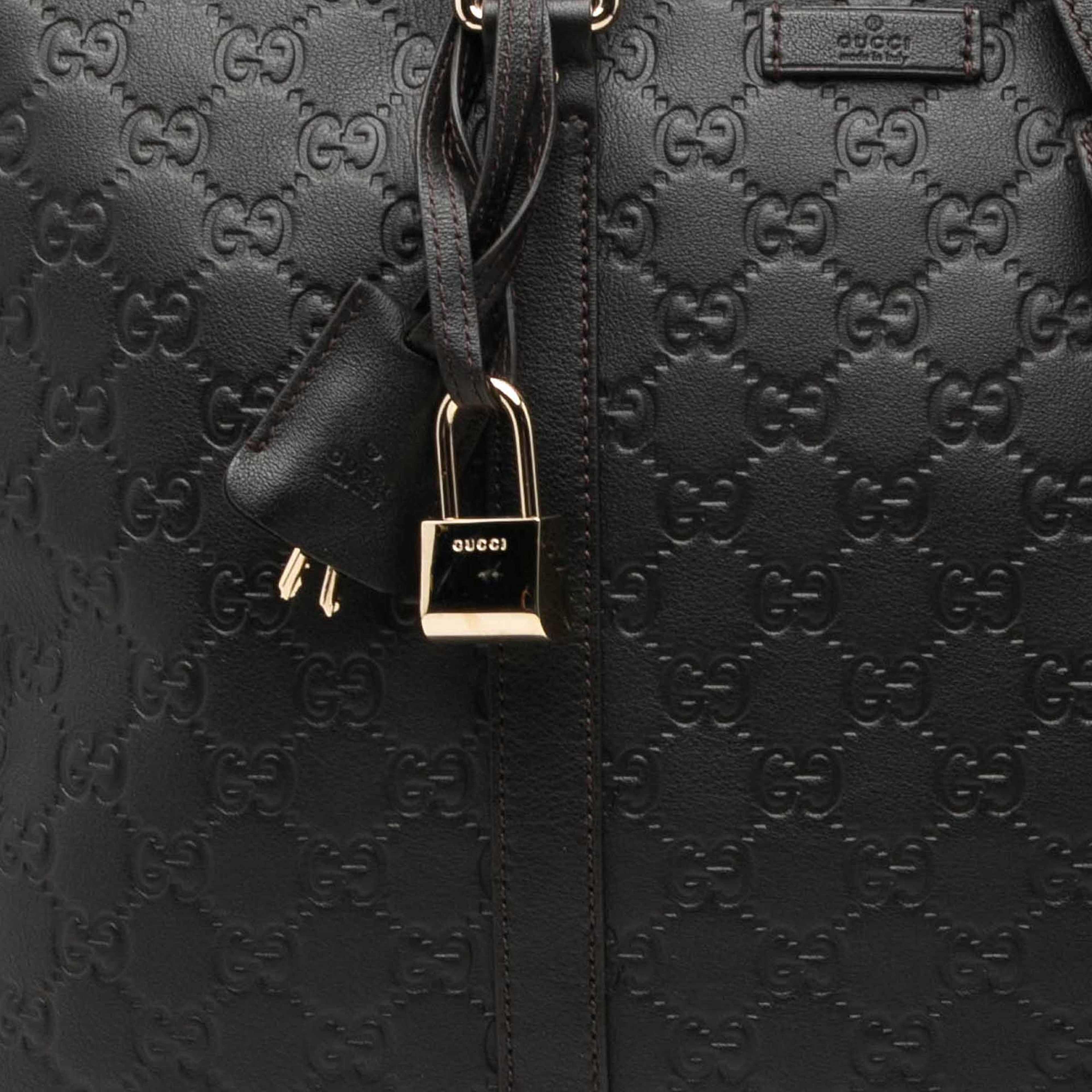 Gucci Guccissima Business Bag, från Luxclusif, i färgen brun. Klicka för att öppna bilden i stort format