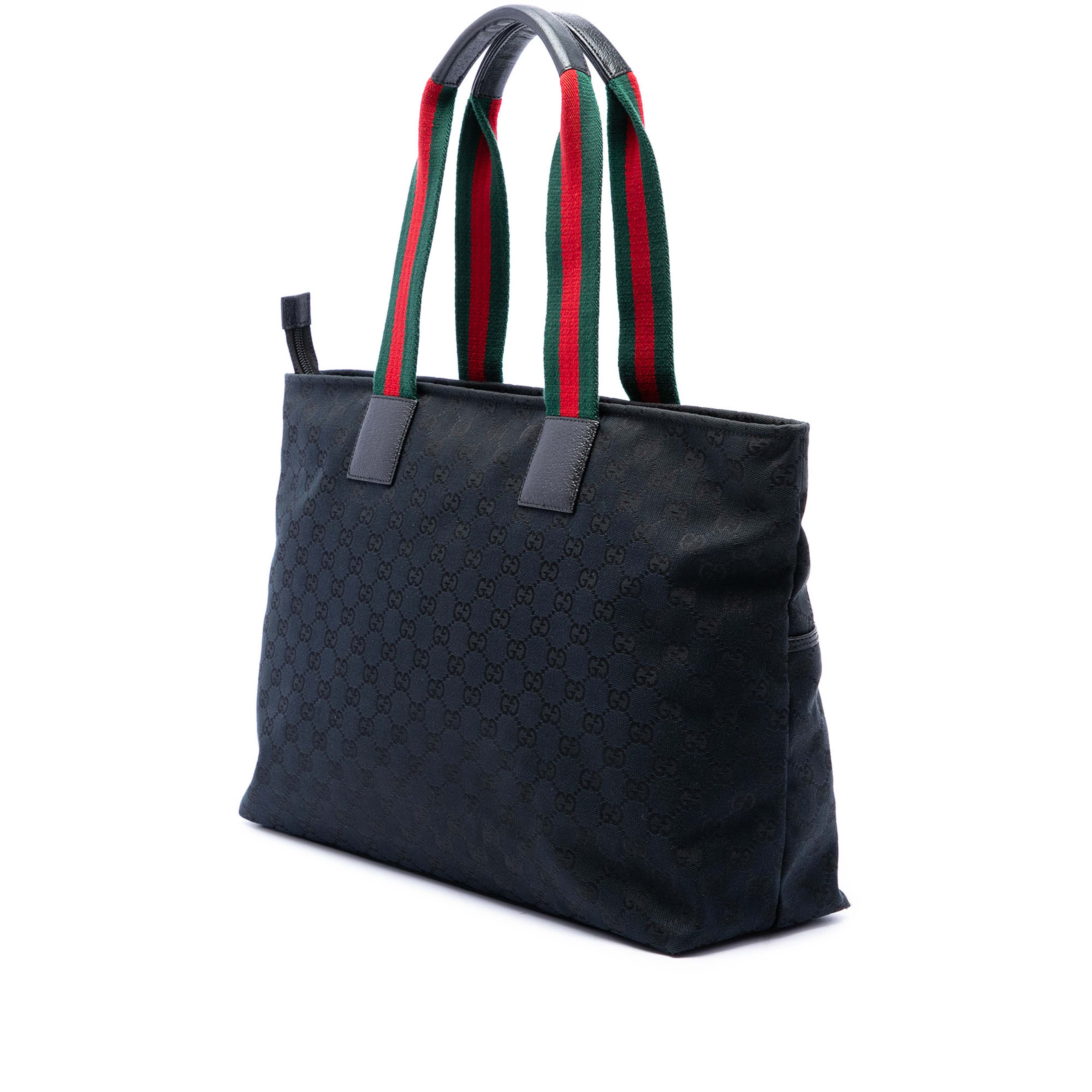 Gucci Gg Canvas Web Tote, från Luxclusif, i färgen blå. Klicka för att öppna bilden i stort format
