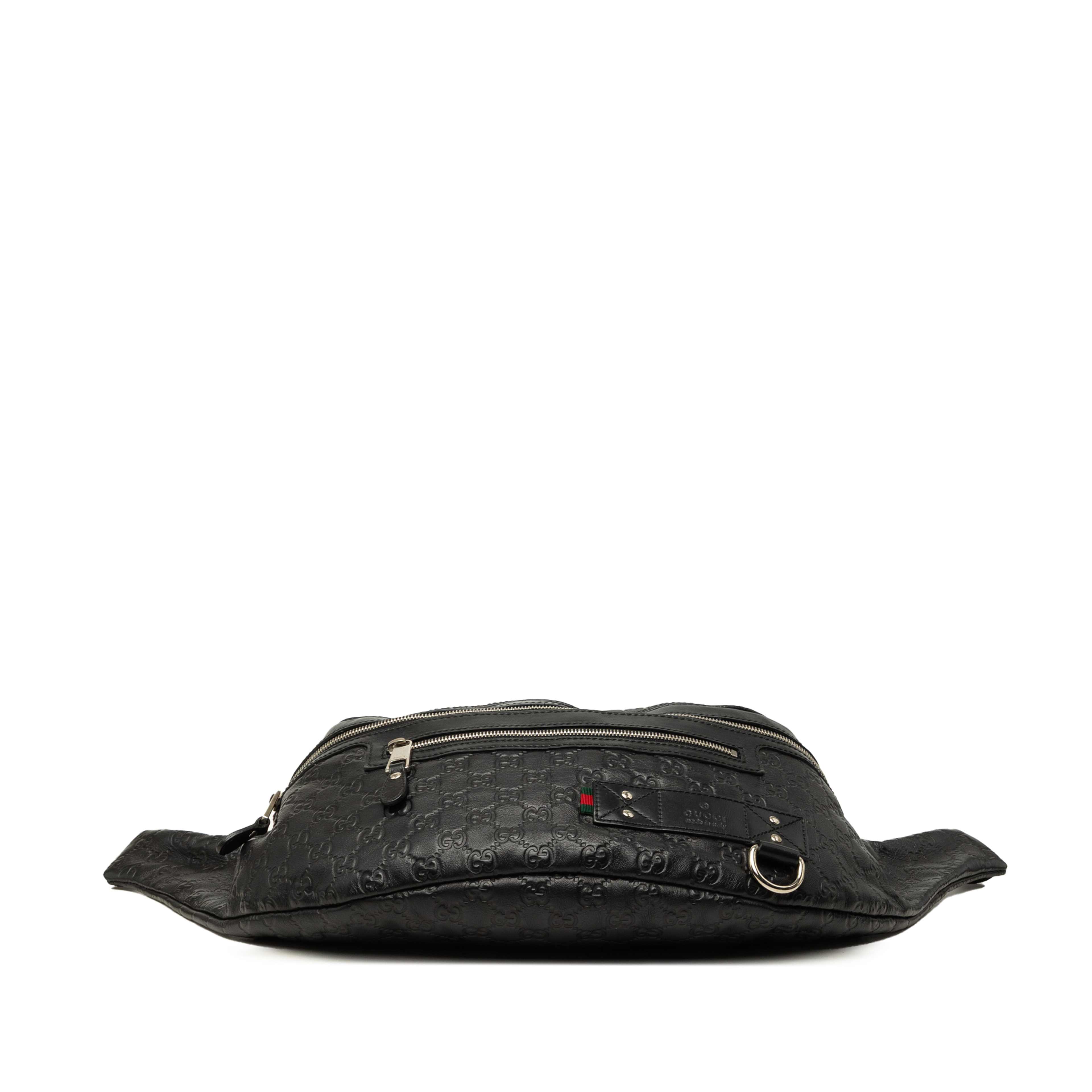 Gucci Guccissima Web Belt Bag, från Luxclusif, i färgen svart. Klicka för att öppna bilden i stort format