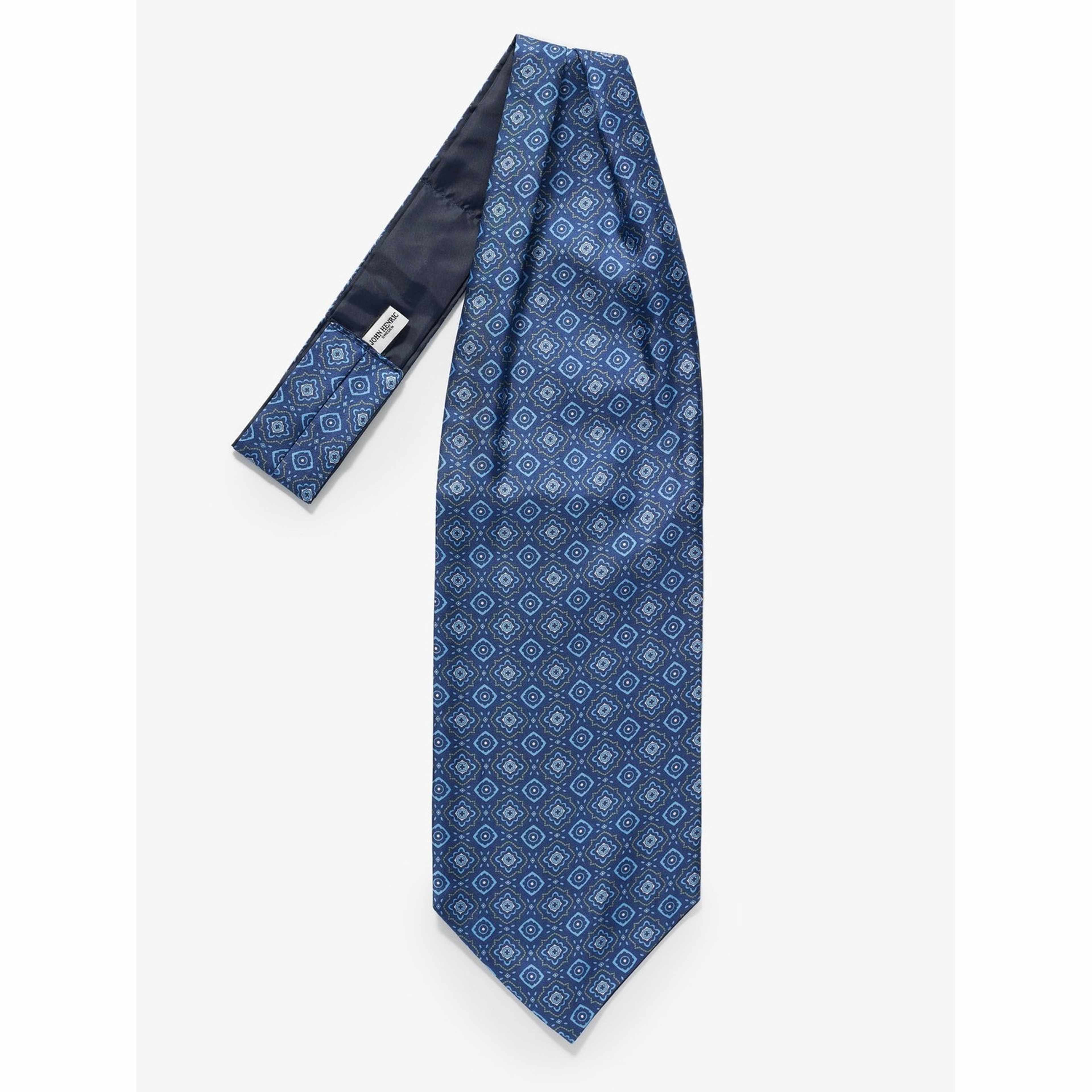 Silk Single Pointed Ascot Geometric