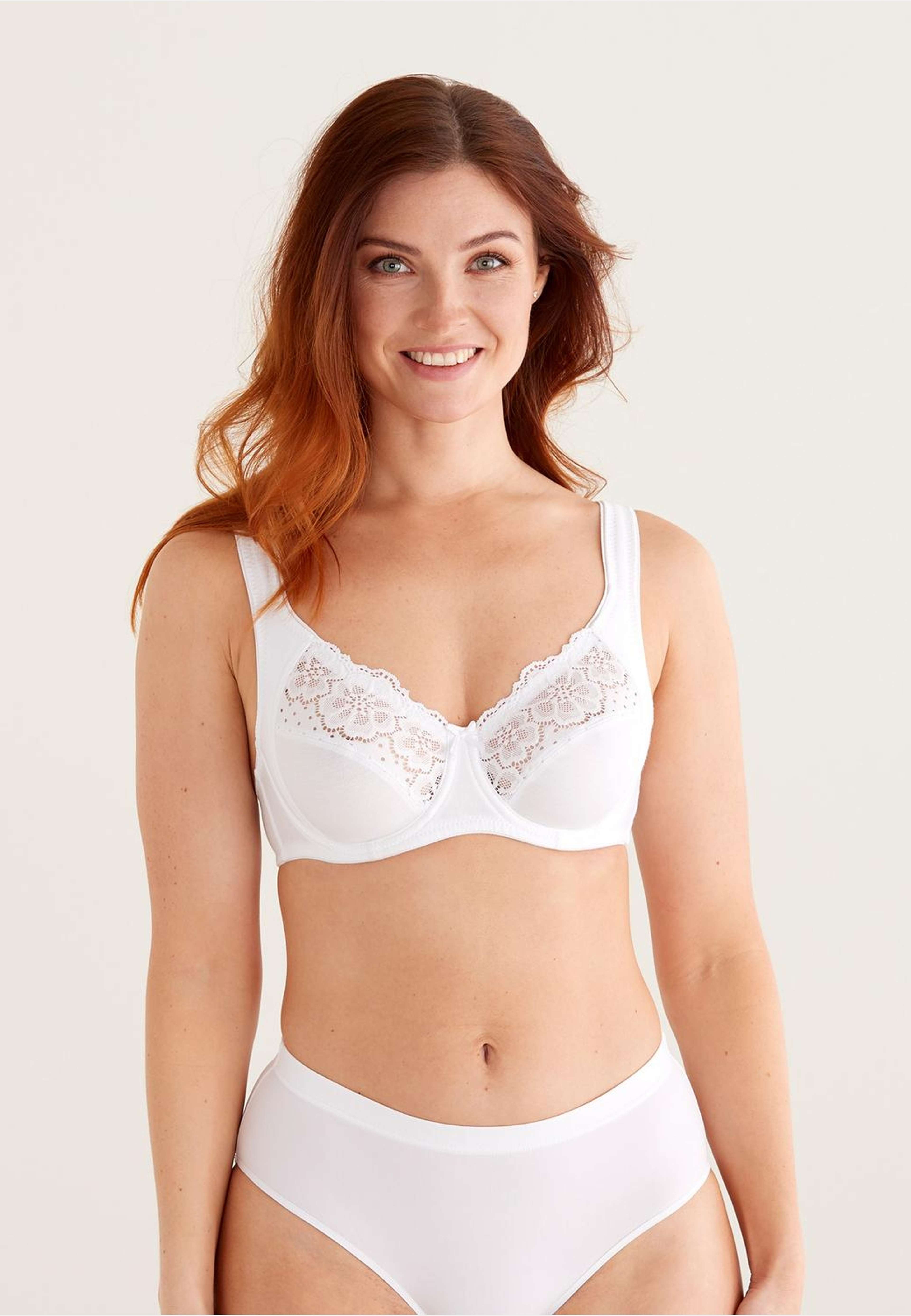 Cotton Bloom Bygel-bh, Organic Cotton, från Swegmark, i färgen white. Klicka för att öppna bilden i stort format