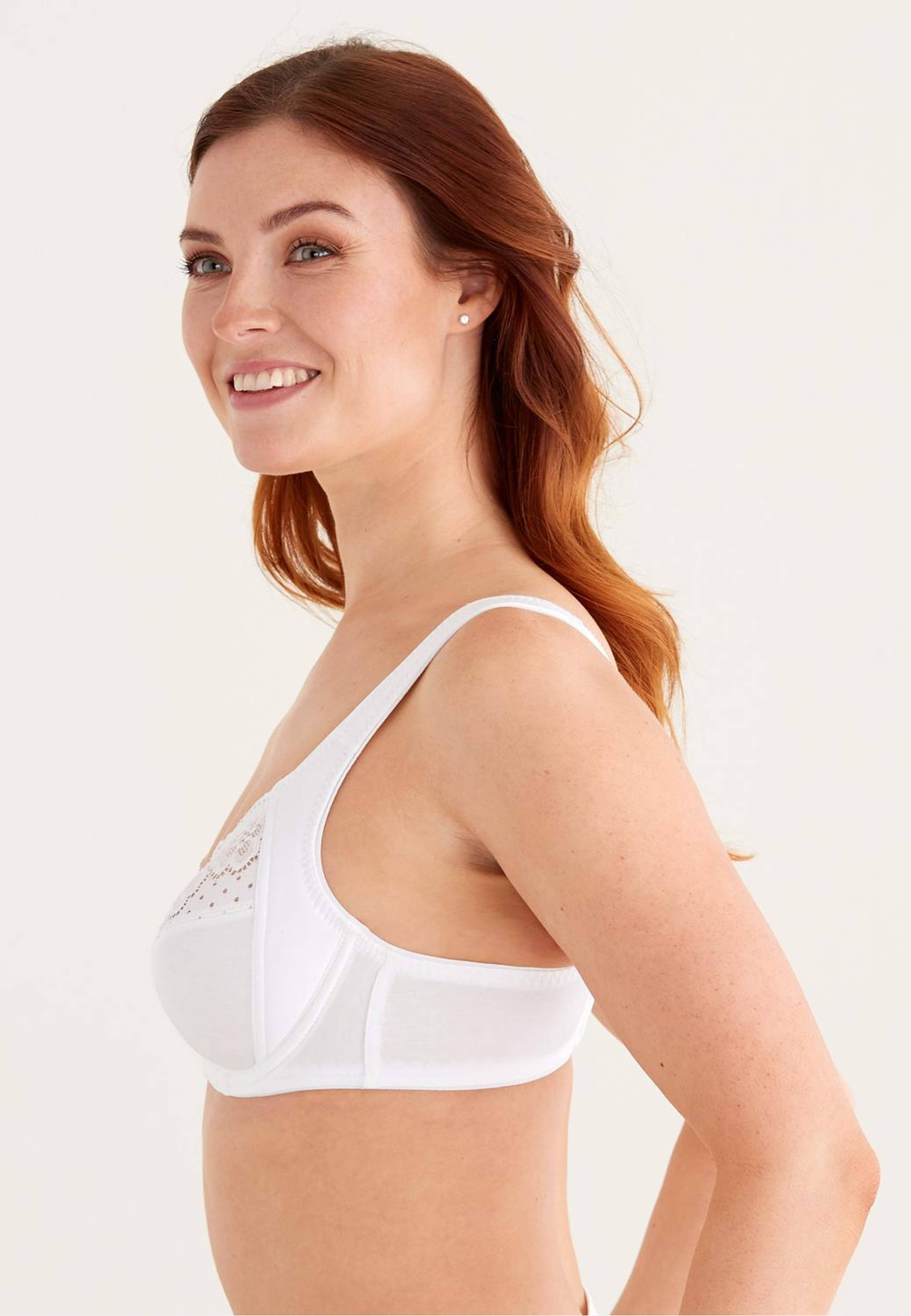 Cotton Bloom Bygel-bh, Organic Cotton, från Swegmark, i färgen white. Klicka för att öppna bilden i stort format