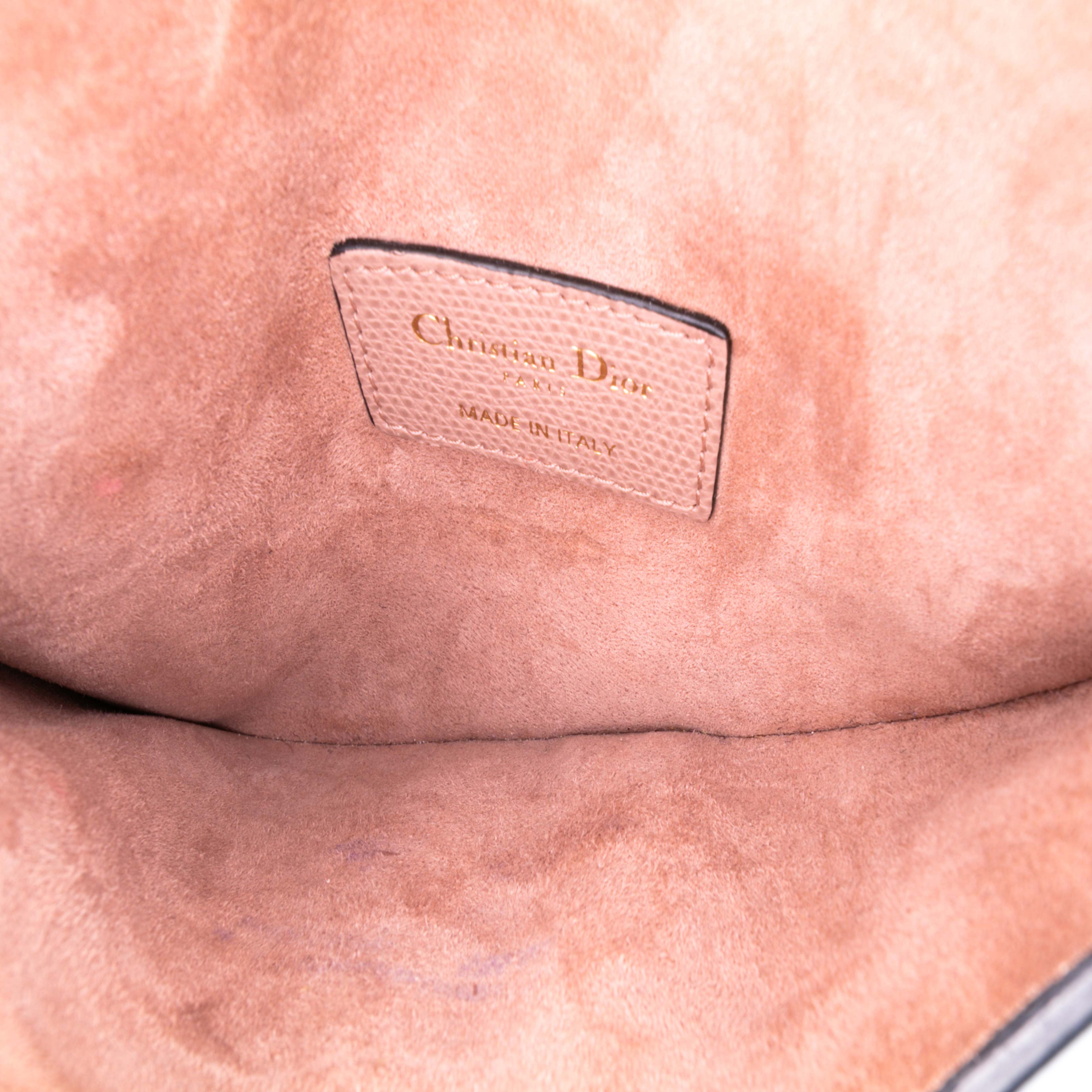 Dior Grained Calfskin Saddle Belt Bag, från Luxclusif, i färgen blush.