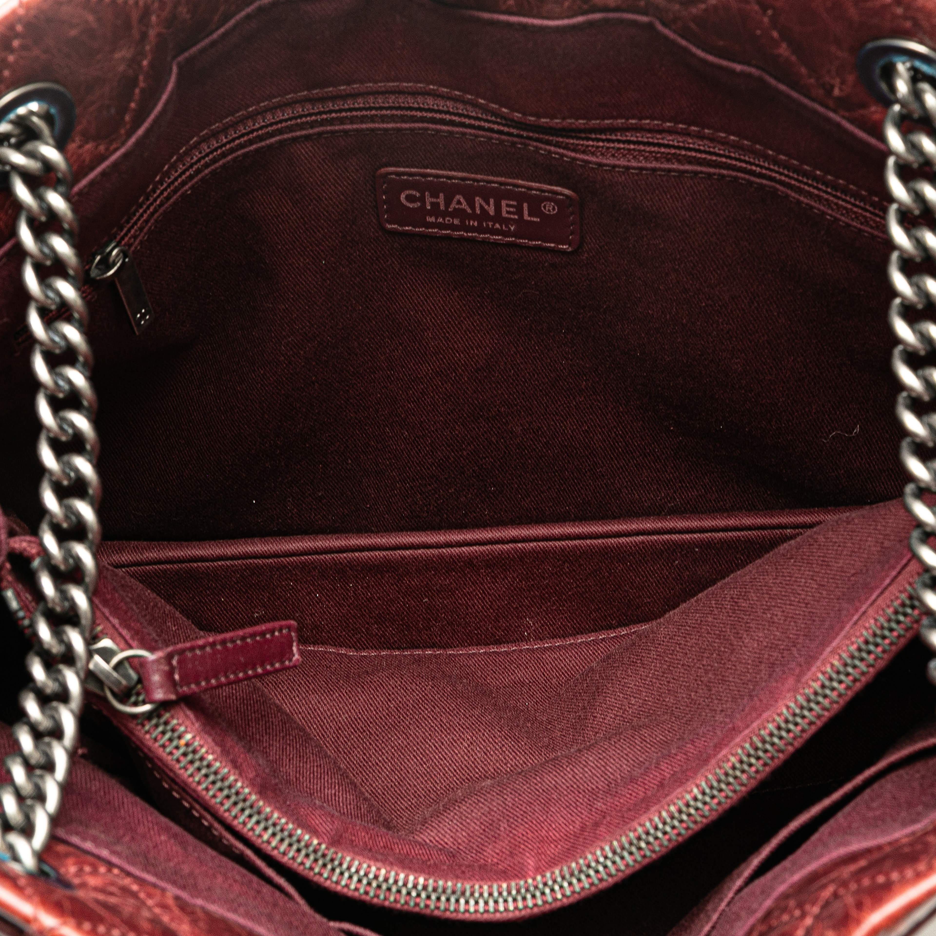 Chanel Quilted Aged Calfskin East West Tote