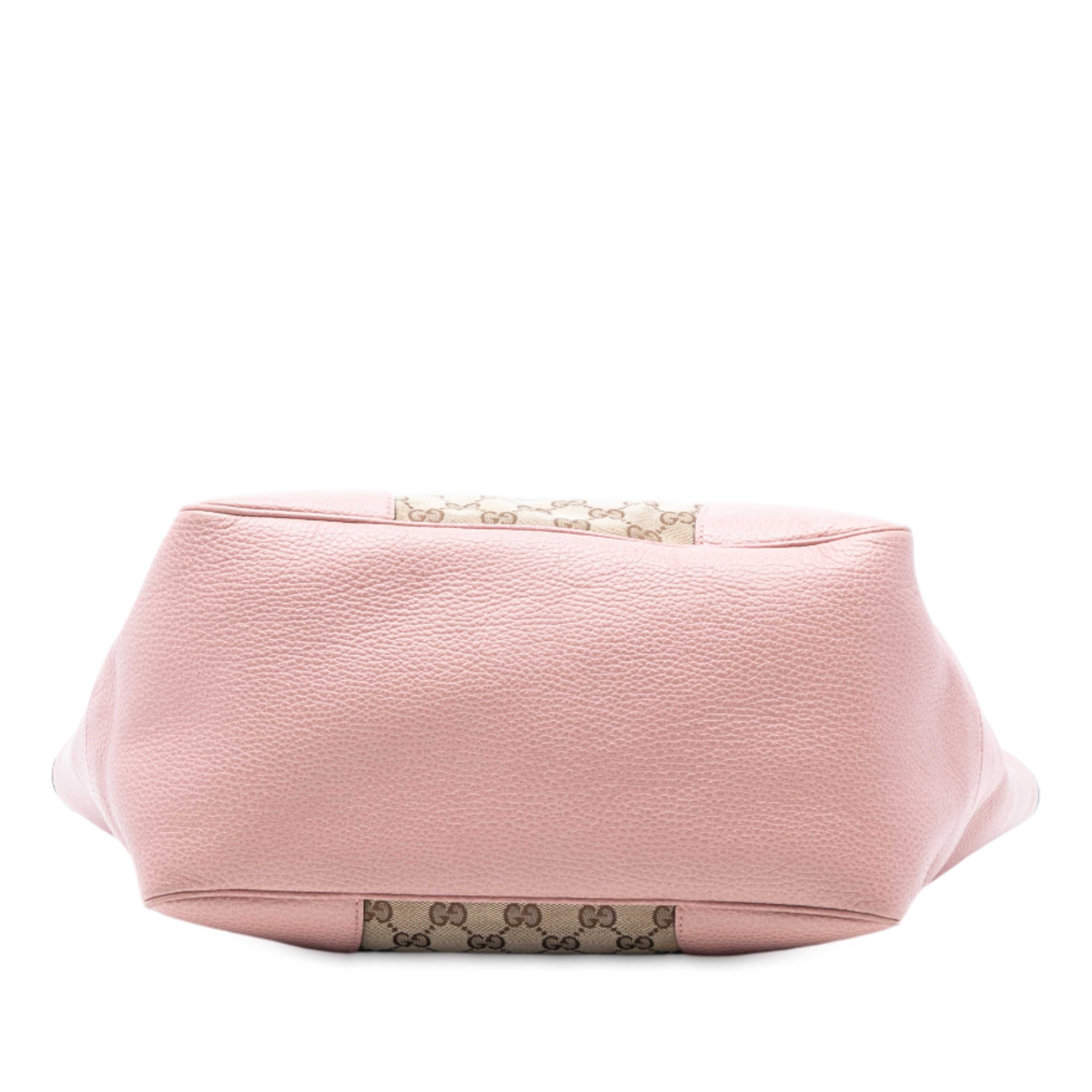 Gucci Gg Canvas Bree Zippered Tote, från Luxclusif, i färgen beige. Klicka för att öppna bilden i stort format