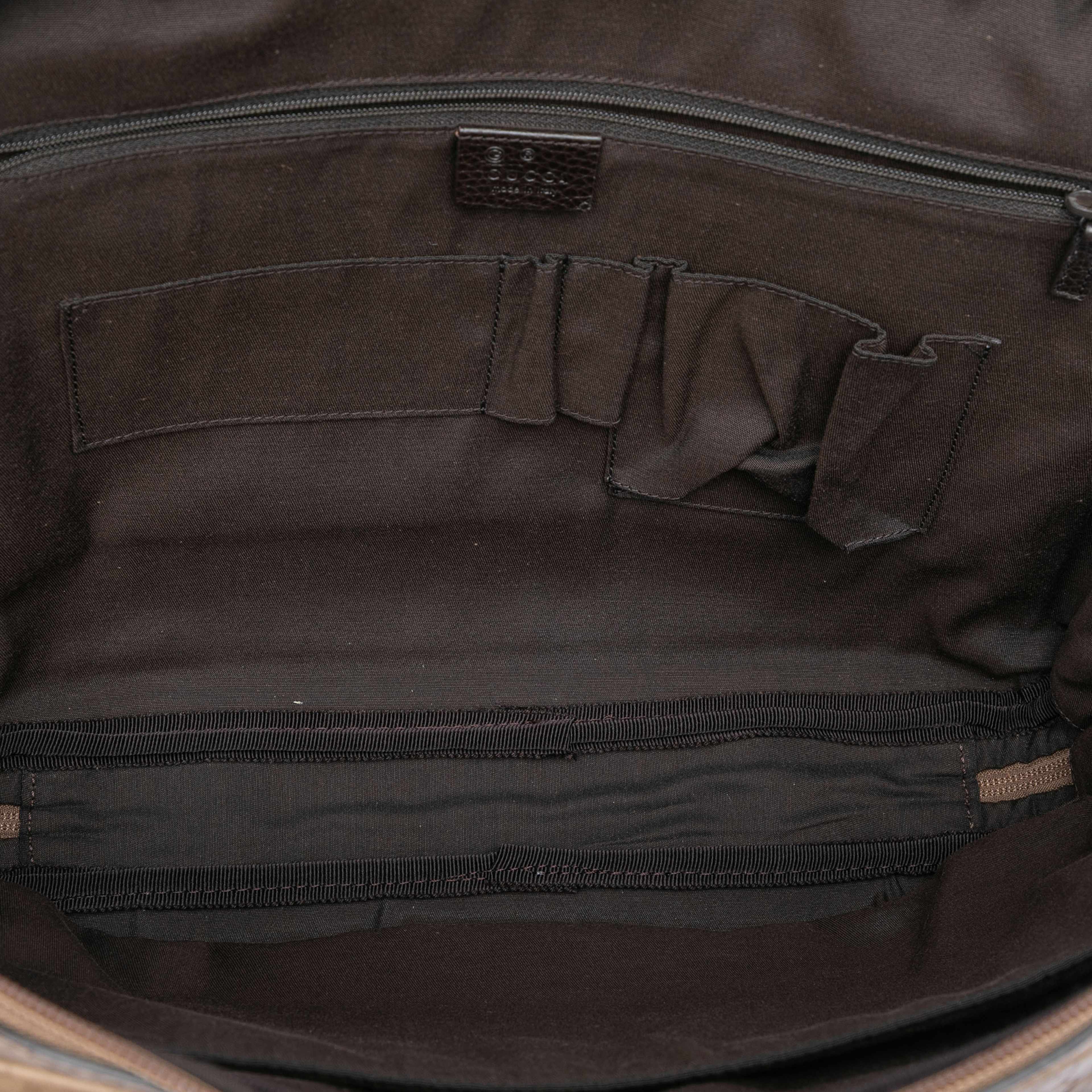 Gucci Guccissima Business Bag, från Luxclusif, i färgen brown. Klicka för att öppna bilden i stort format