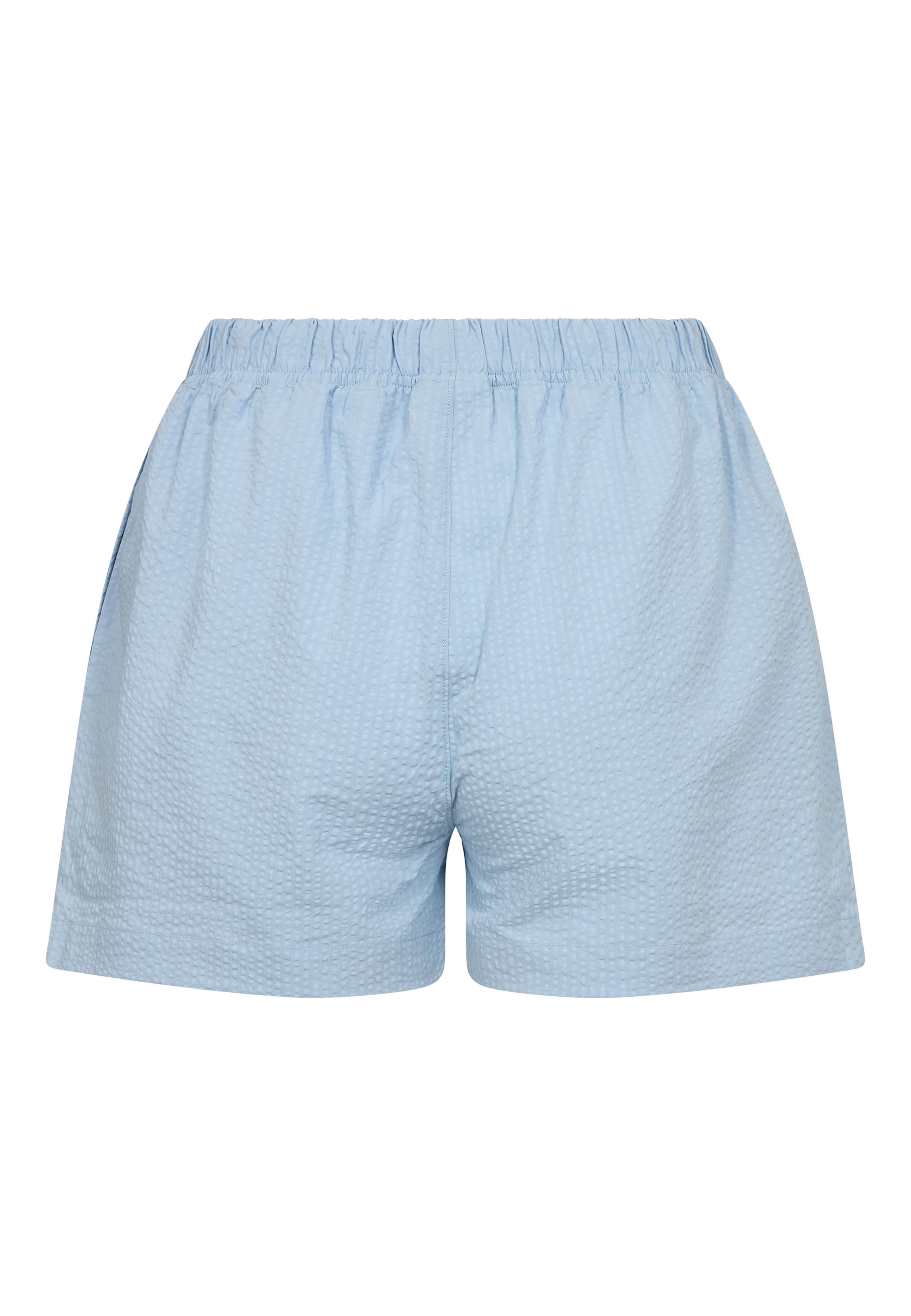 Bambu, "seersucker" Nattshorts, Ros