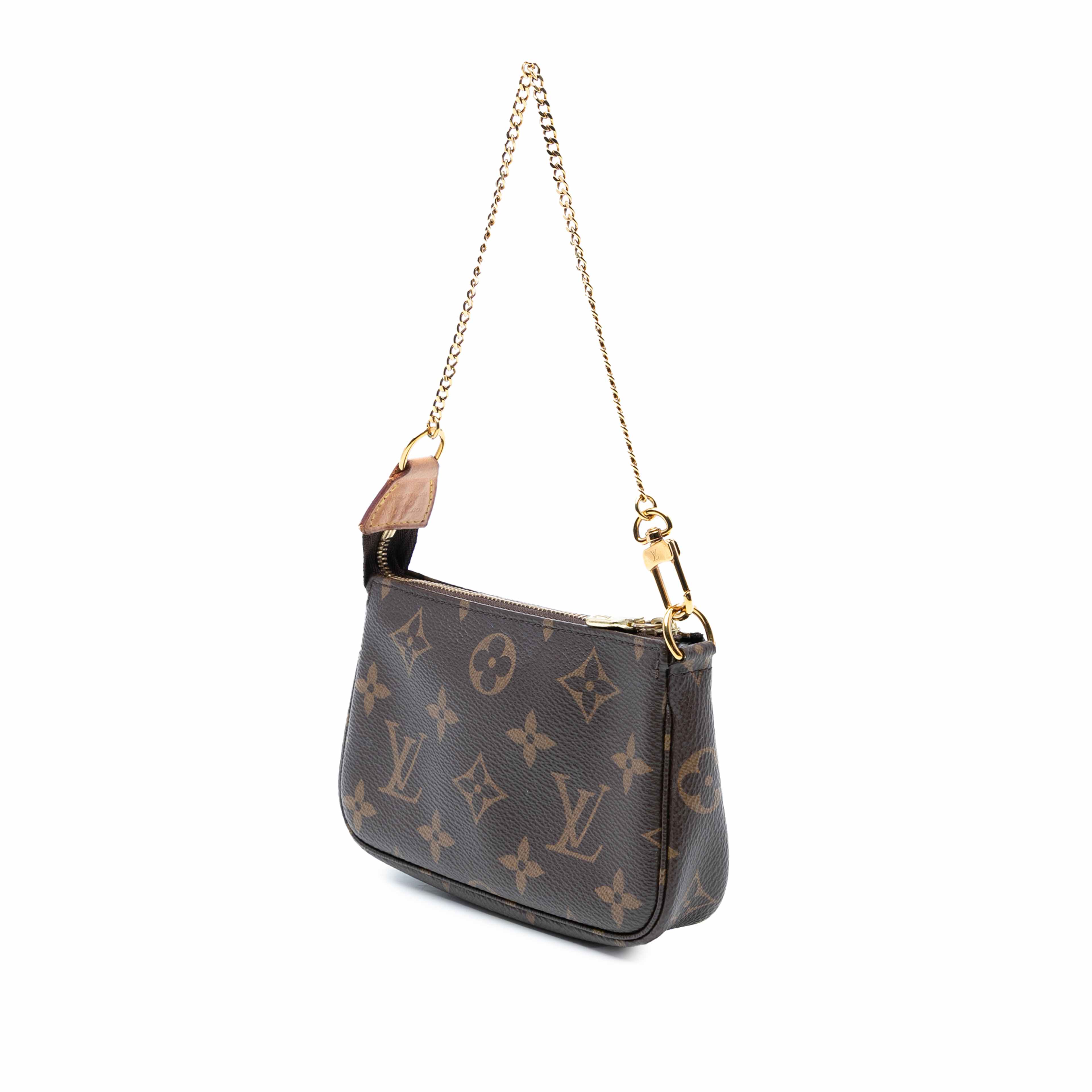 Louis Vuitton Monogram Mini Pochette Accessoires, från Luxclusif, i färgen brown. Klicka för att öppna bilden i stort format