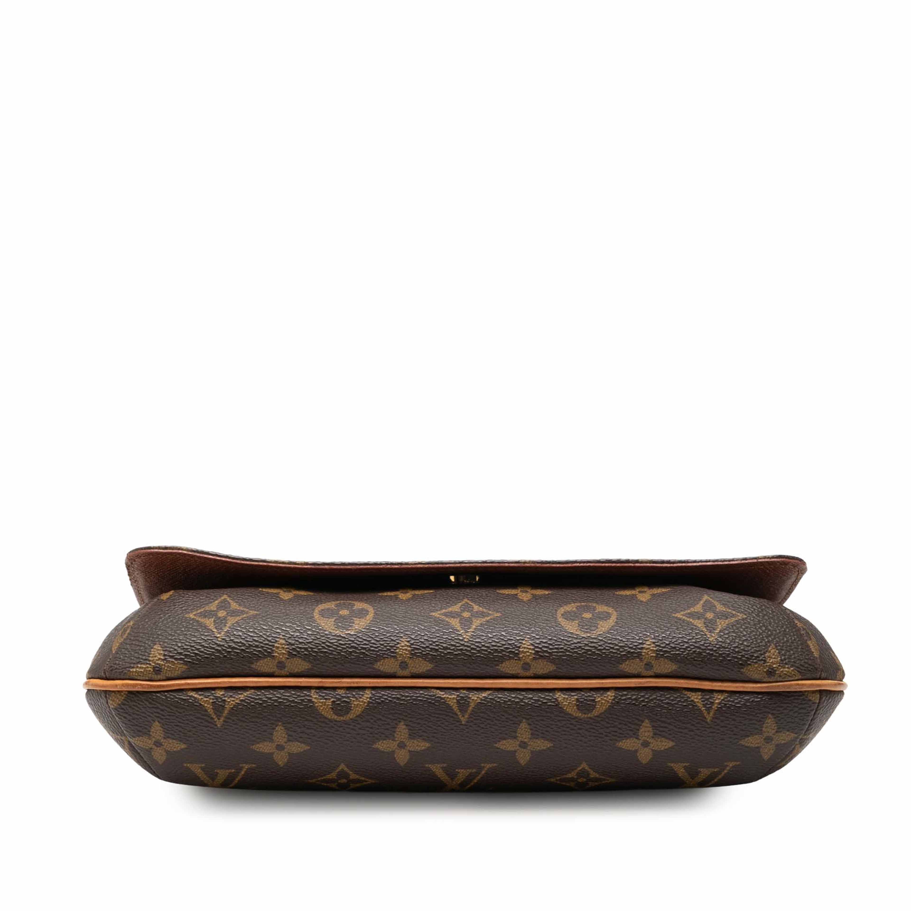 Louis Vuitton Monogram Musette Tango Short Strap, från Luxclusif, i färgen brown. Klicka för att öppna bilden i stort format