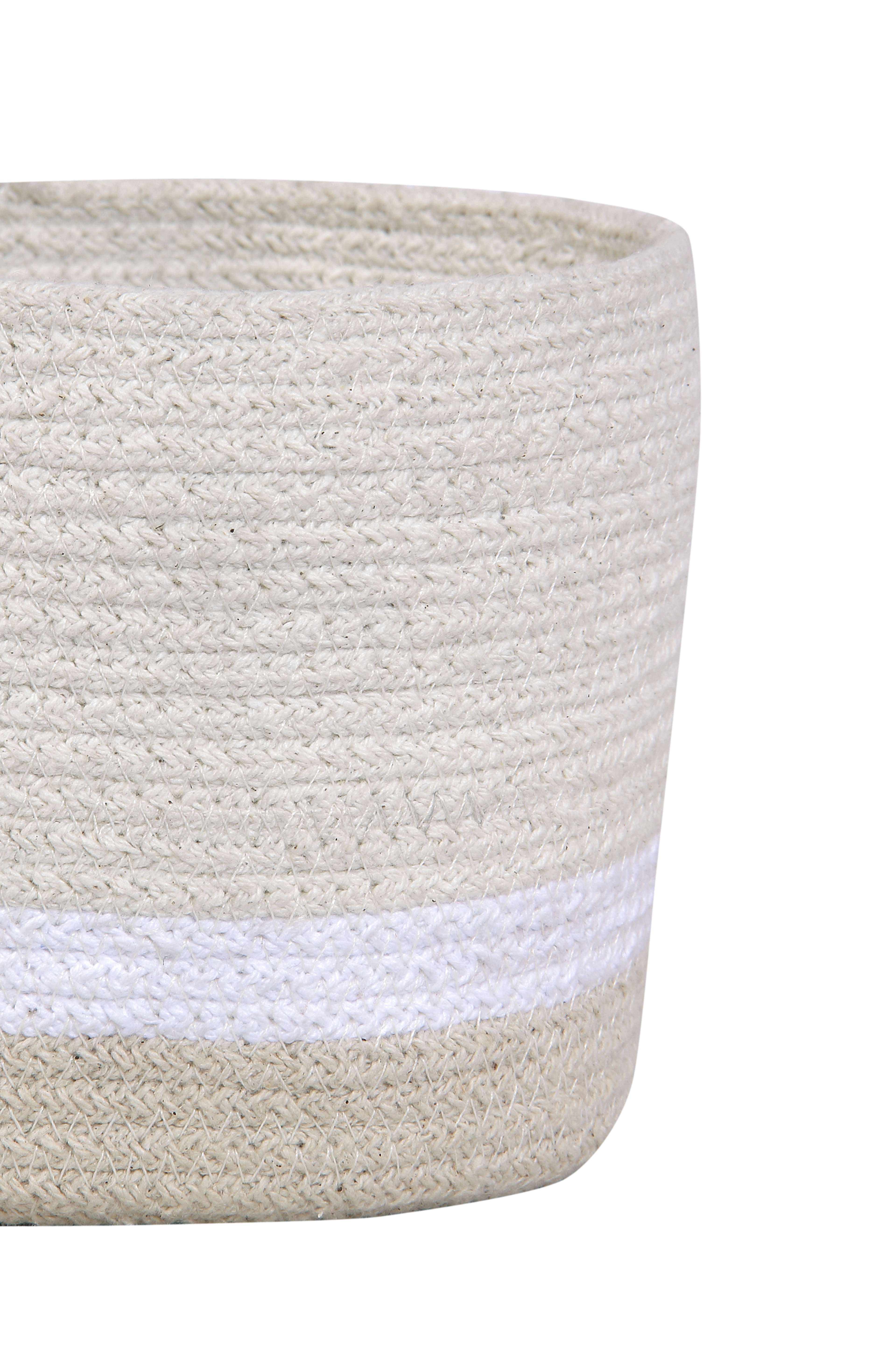 Liten Bomullskorg 3 färgad, från LORENA CANALS, i färgen ivory, white, natural. Klicka för att öppna bilden i stort format