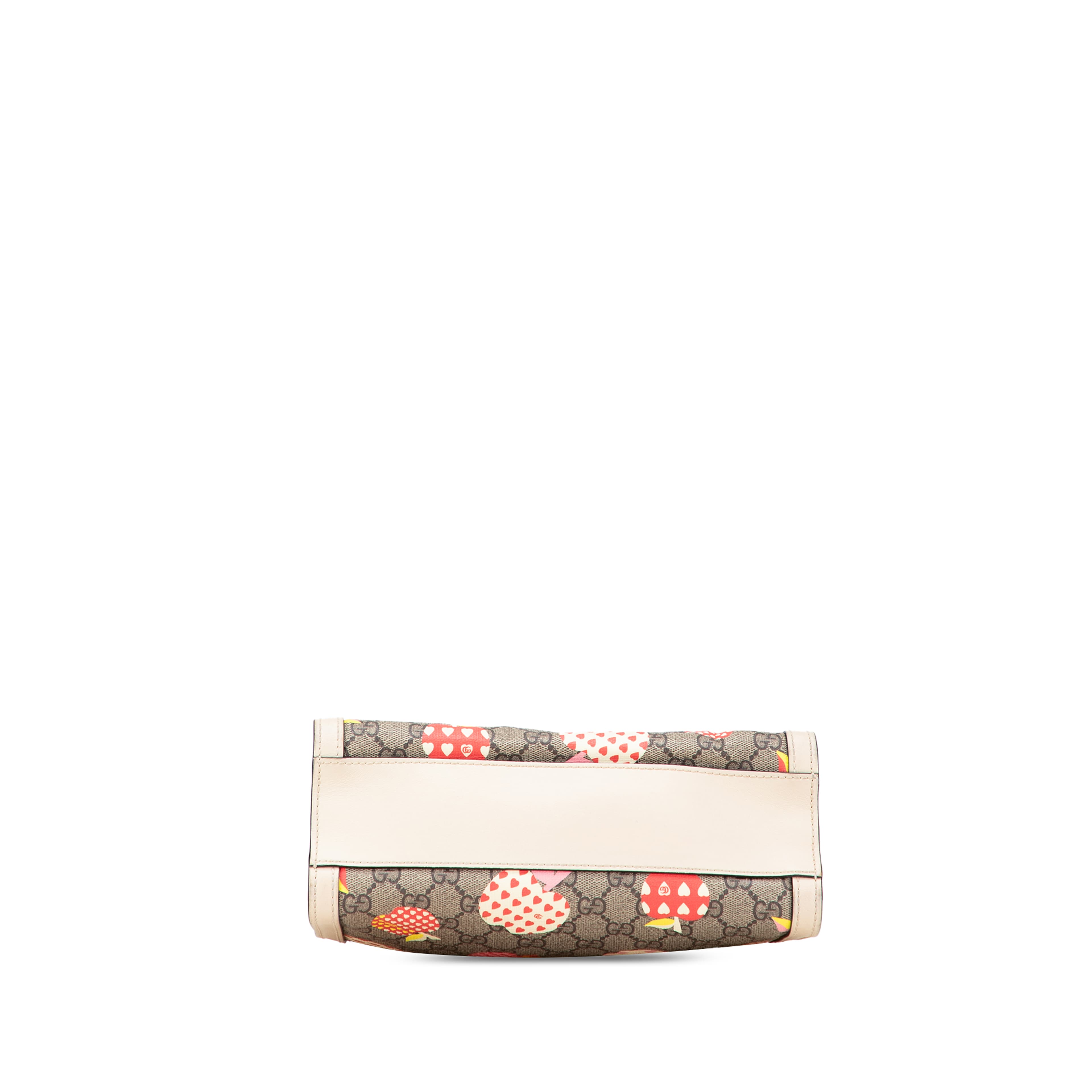 Gucci Small Gg Supreme Apple Heart Padlock Tote, från Luxclusif, i färgen beige. Klicka för att öppna bilden i stort format