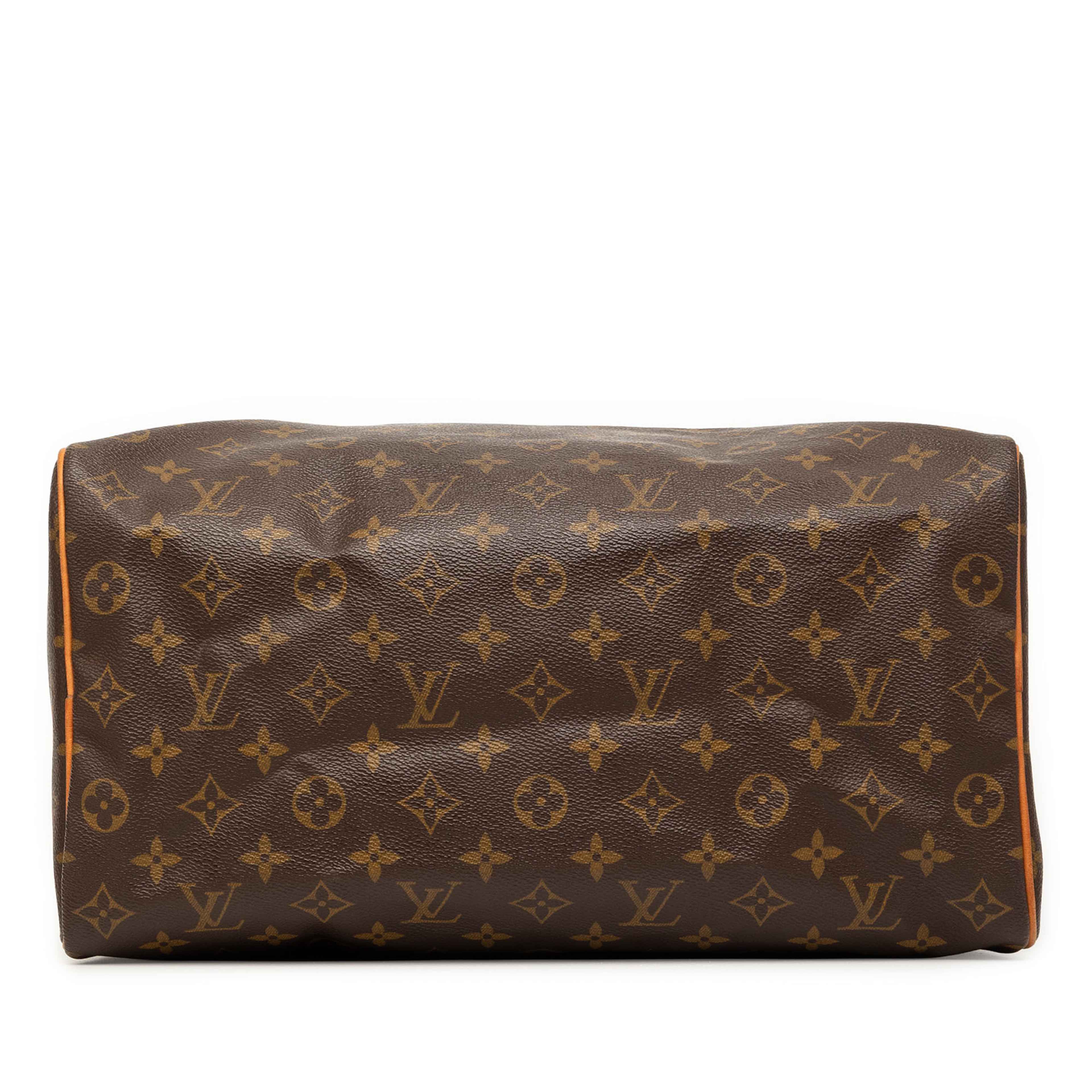 Louis Vuitton Monogram Speedy 35, från Luxclusif, i färgen brown. Klicka för att öppna bilden i stort format