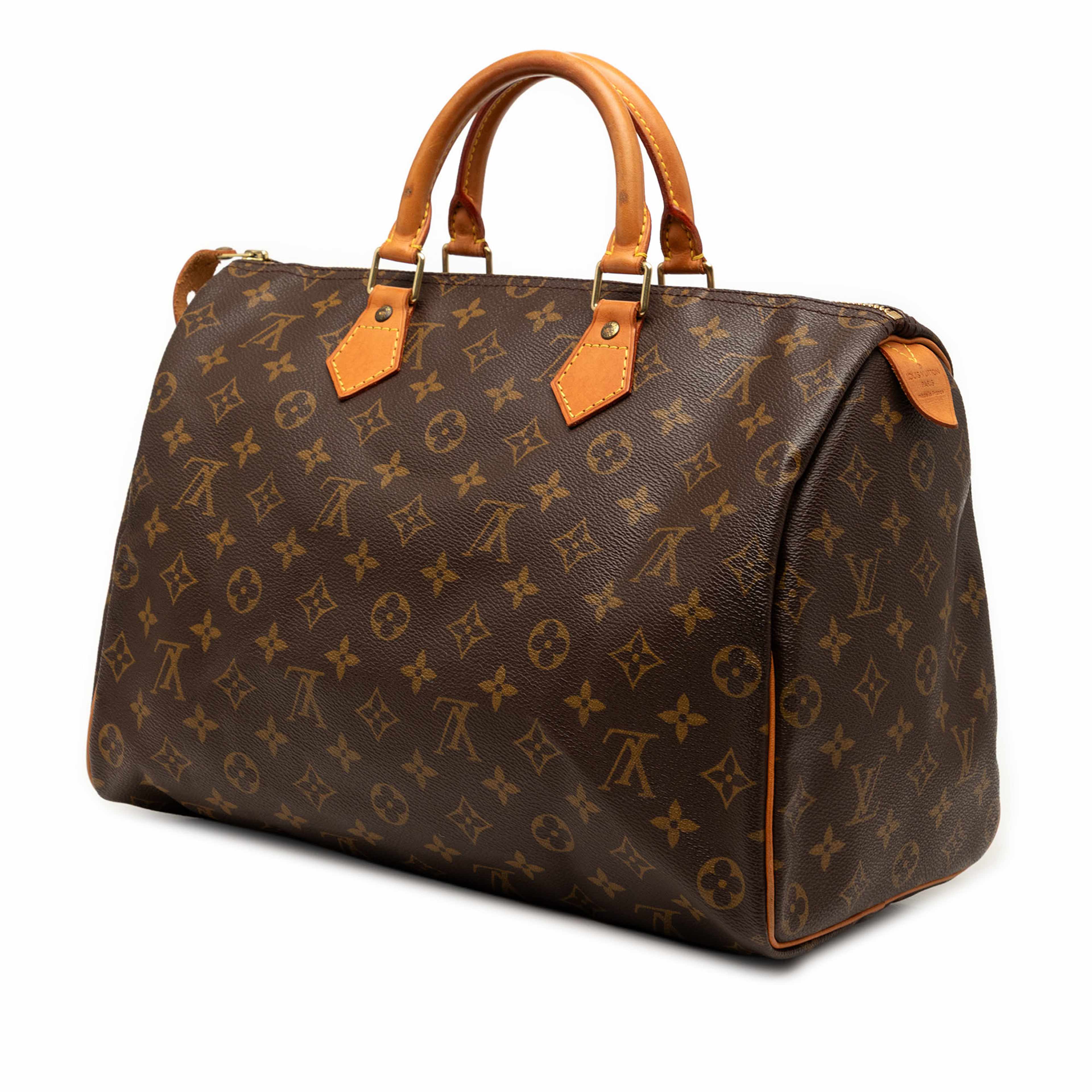 Louis Vuitton Monogram Speedy 35, från Luxclusif, i färgen brown. Klicka för att öppna bilden i stort format