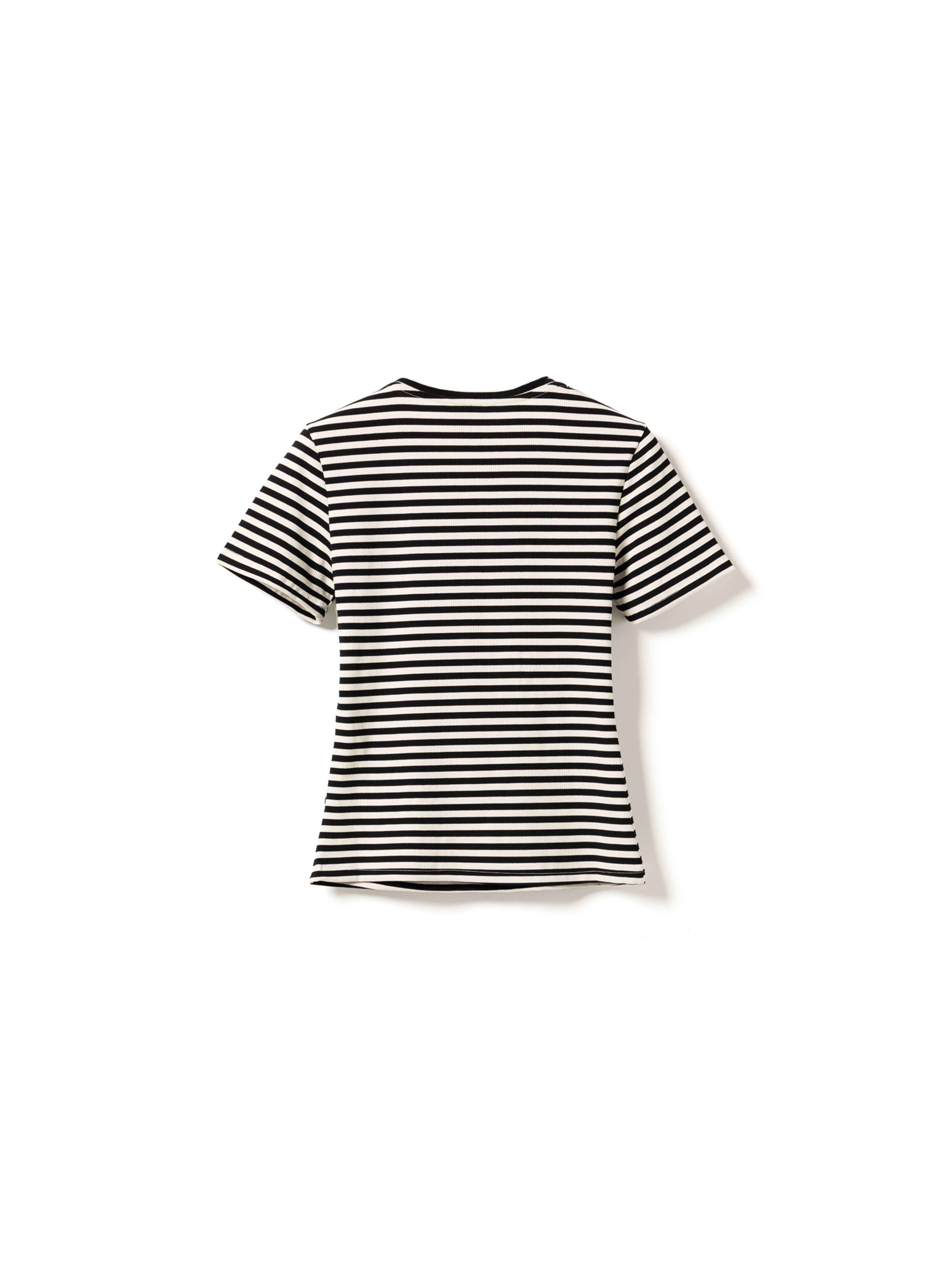 Lizzy Top - Ivory Black Stripe, från Noella, i färgen ivory black stripe. Klicka för att öppna bilden i stort format