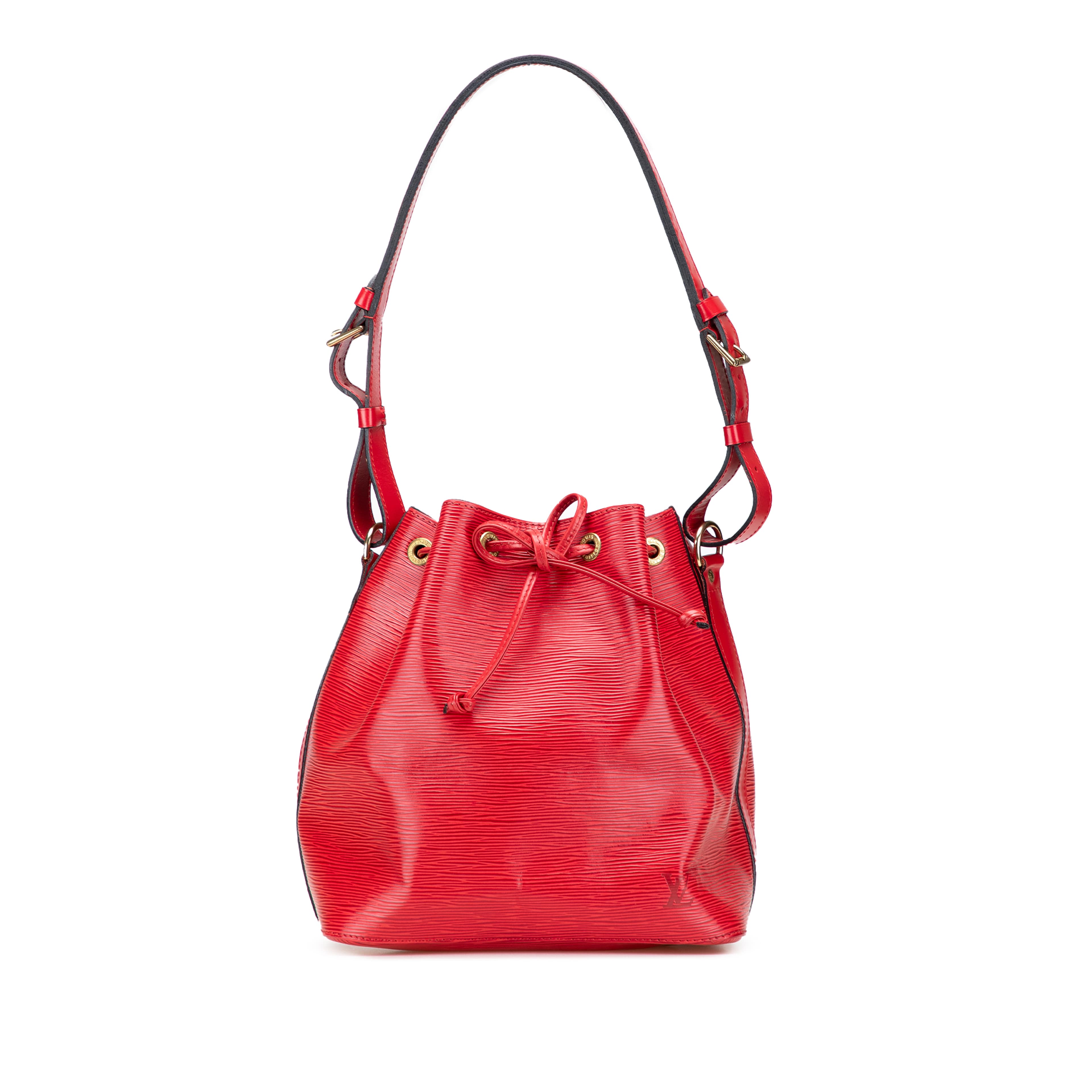 Louis Vuitton Epi Petit Noe, från Luxclusif, i färgen red. Klicka för att öppna bilden i stort format