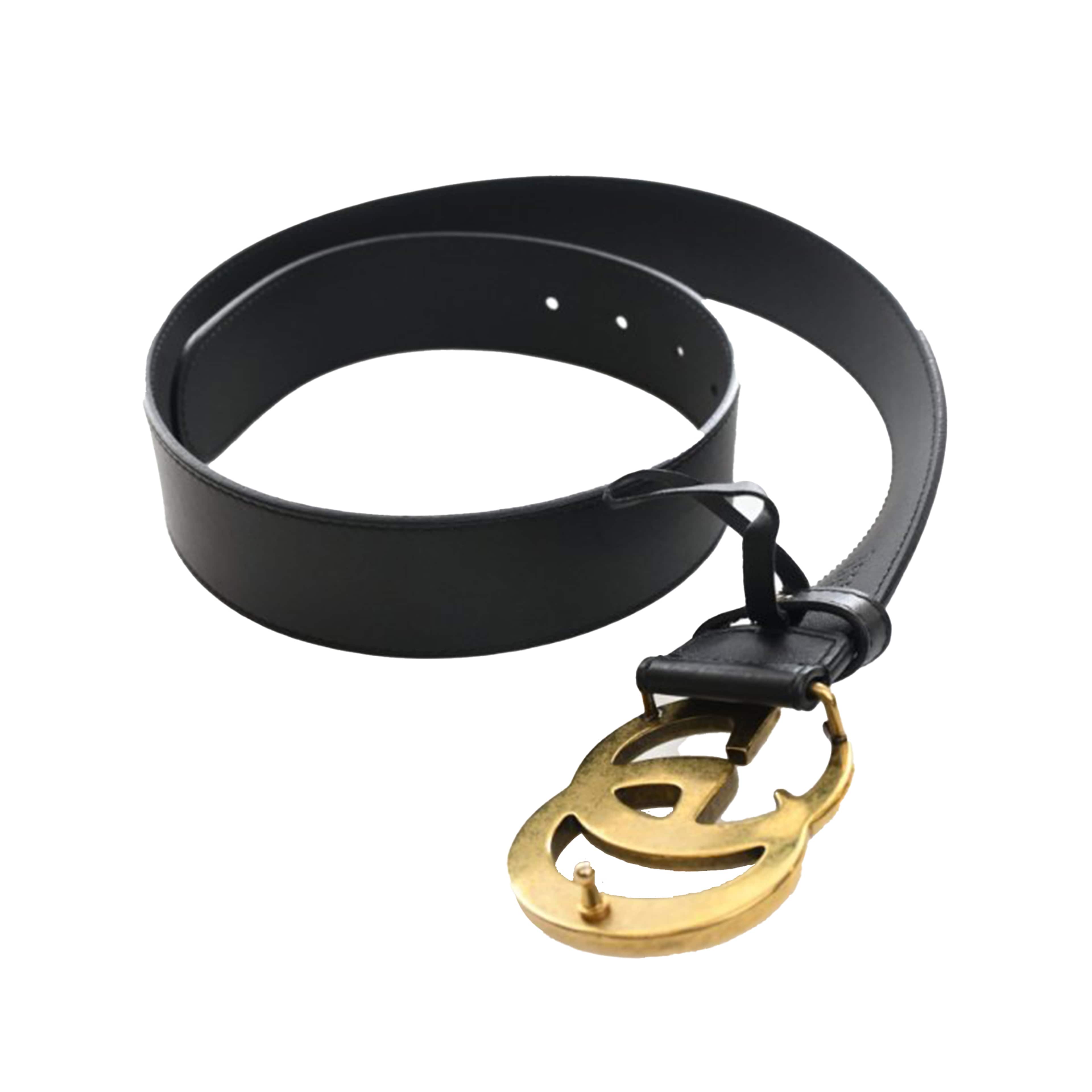 Gucci Gg Marmont Calfskin Wide Belt, från Luxclusif, i färgen black. Klicka för att öppna bilden i stort format