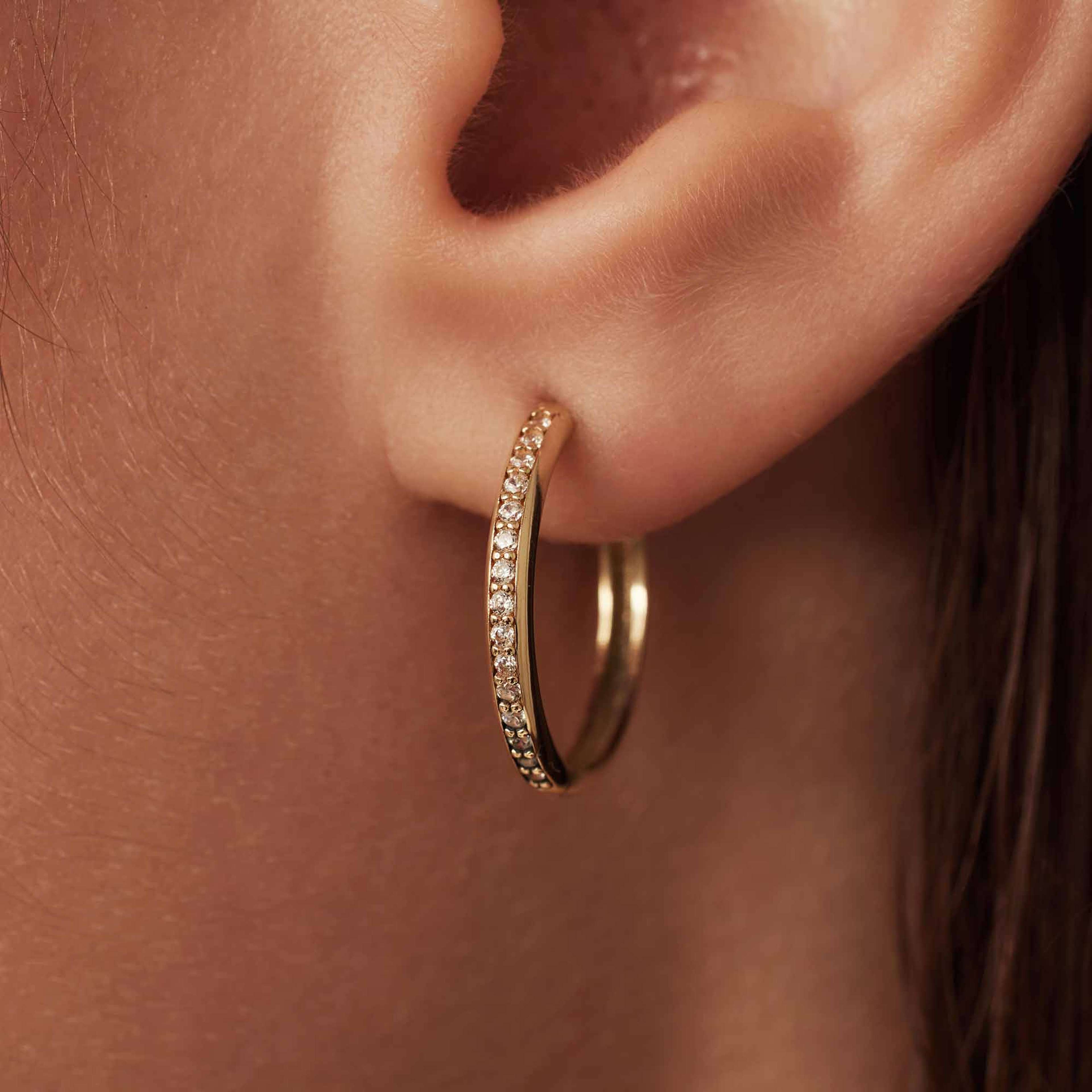 Le Marais 14 Karat Guld Creoler