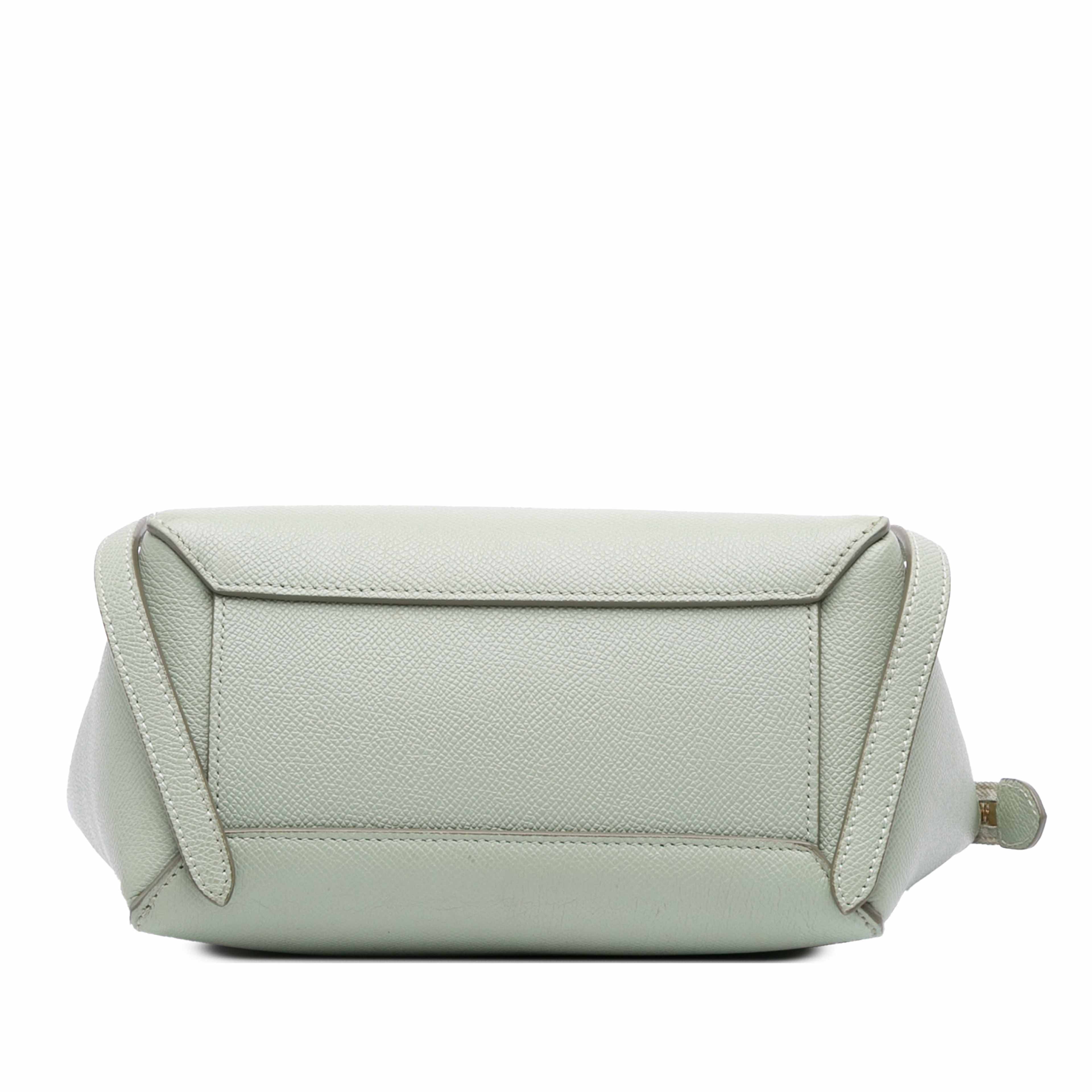 Celine Nano Grained Calfskin Belt Bag, från Luxclusif, i färgen mint. Klicka för att öppna bilden i stort format