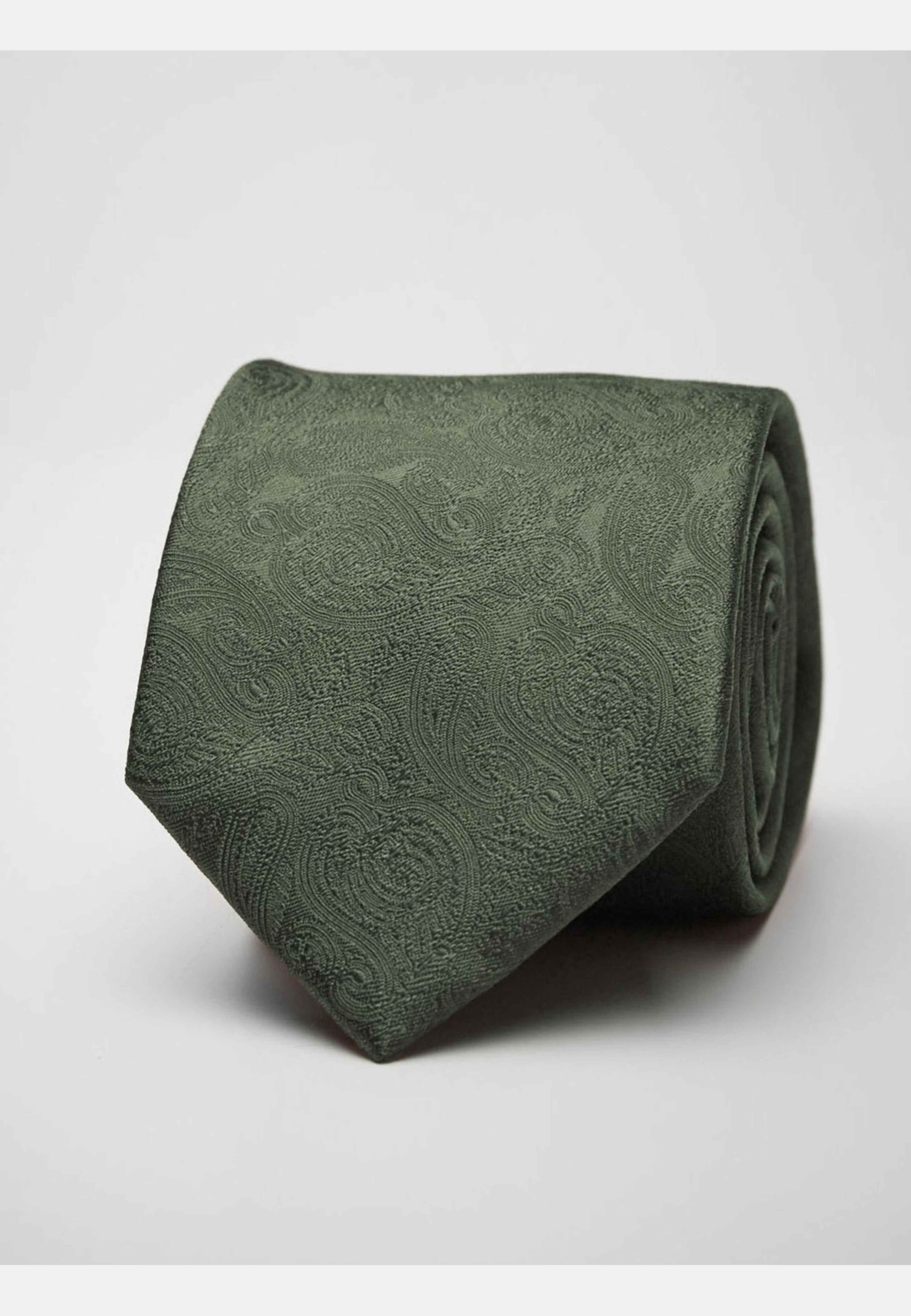 Silk Woven Tie Formal, från John Henric, i färgen olive green. Klicka för att öppna bilden i stort format