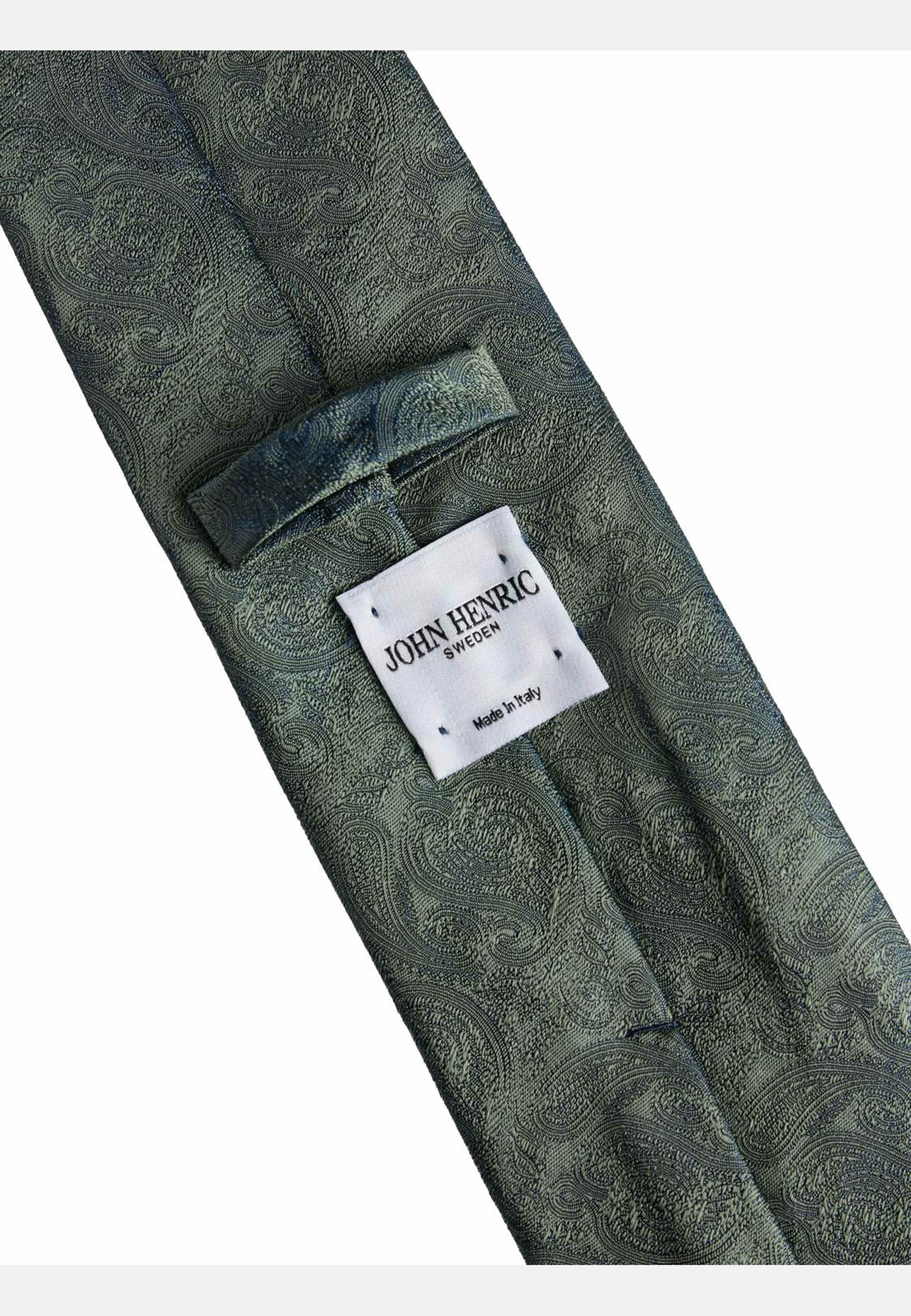 Silk Woven Tie Formal, från John Henric, i färgen olive green. Klicka för att öppna bilden i stort format