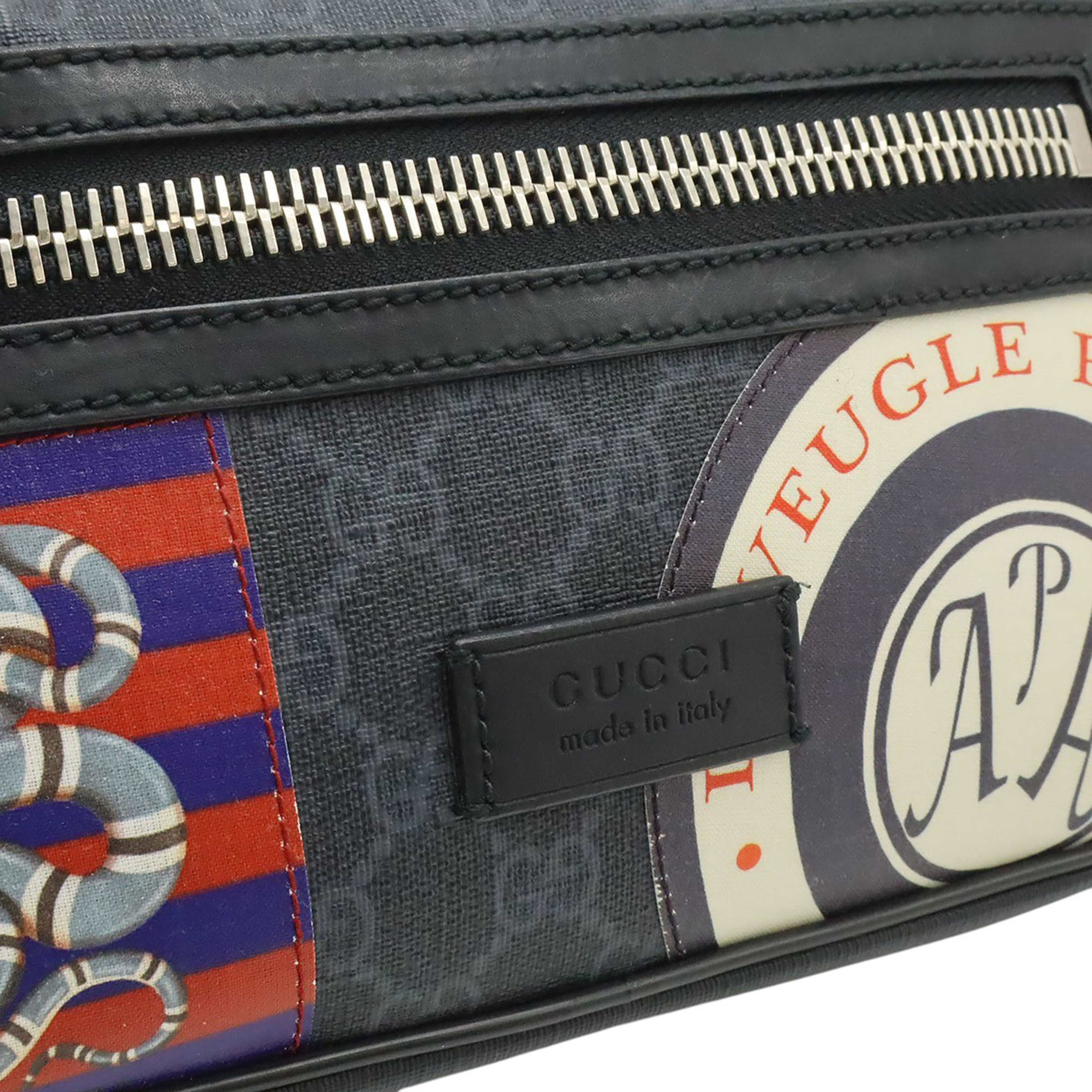 Gucci Gg Supreme Web Night Courrier Belt Bag, från Luxclusif, i färgen svart. Klicka för att öppna bilden i stort format