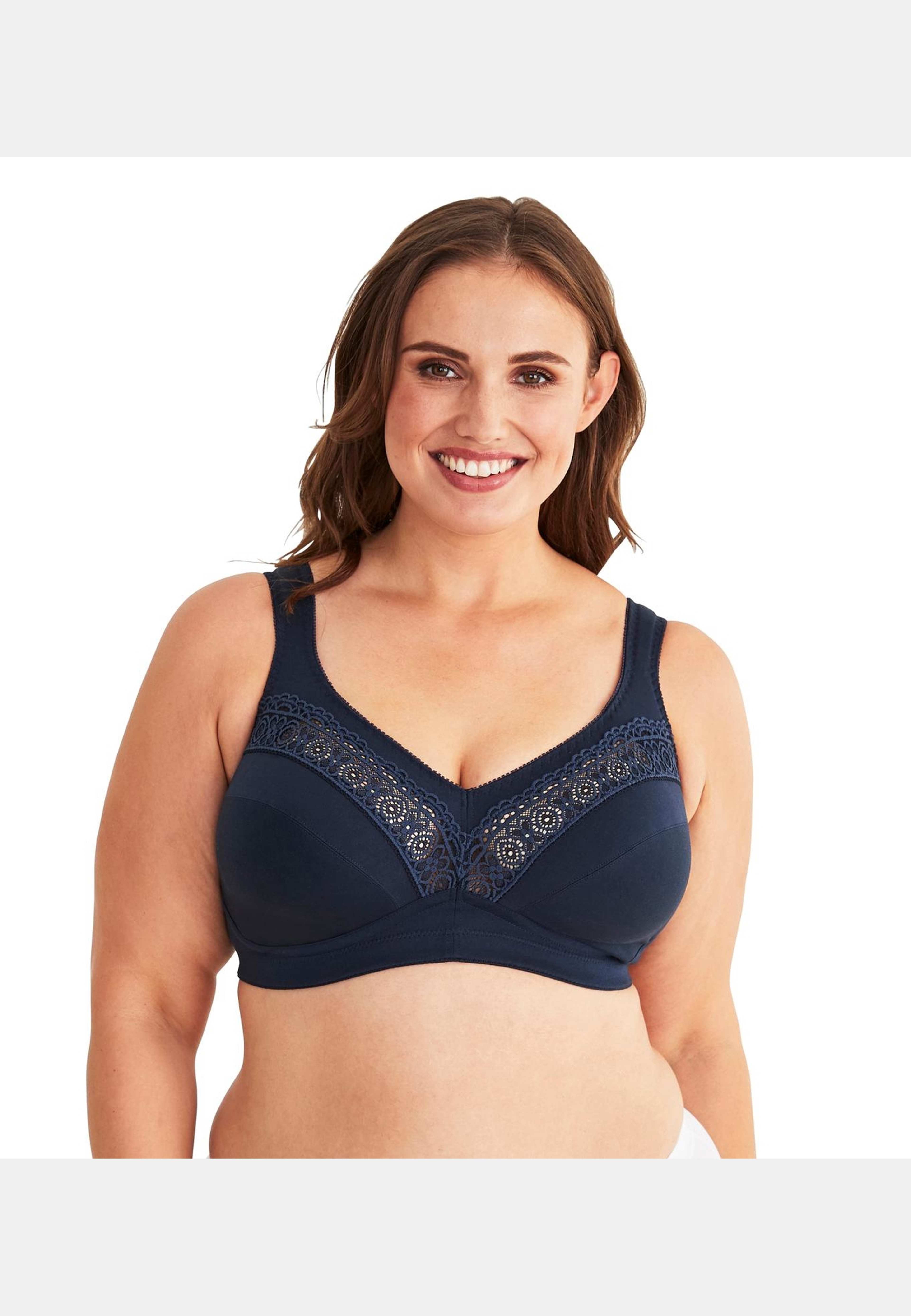 Cotton Star Bh Utan Bygel, från Swegmark, i färgen navy. Klicka för att öppna bilden i stort format