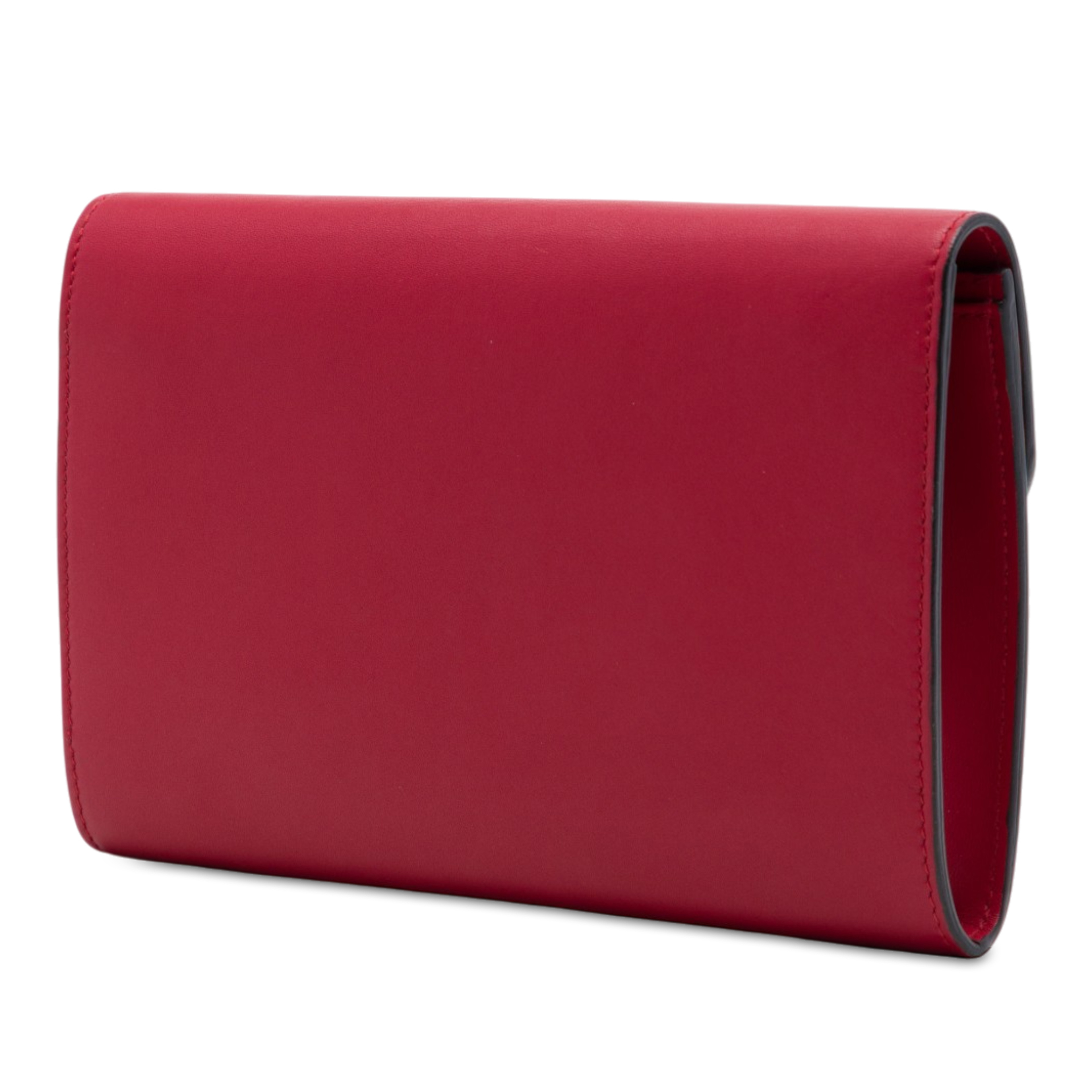 Gucci Calfskin Peony Pearly Clutch, från Luxclusif, i färgen röd. Klicka för att öppna bilden i stort format
